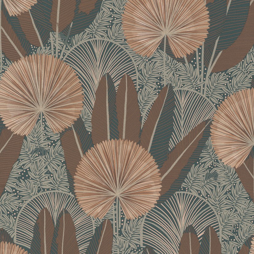 Grandeco Asperia A54703 Papel pintado no tejido Selva 10,05 x 0,53 m Marrón