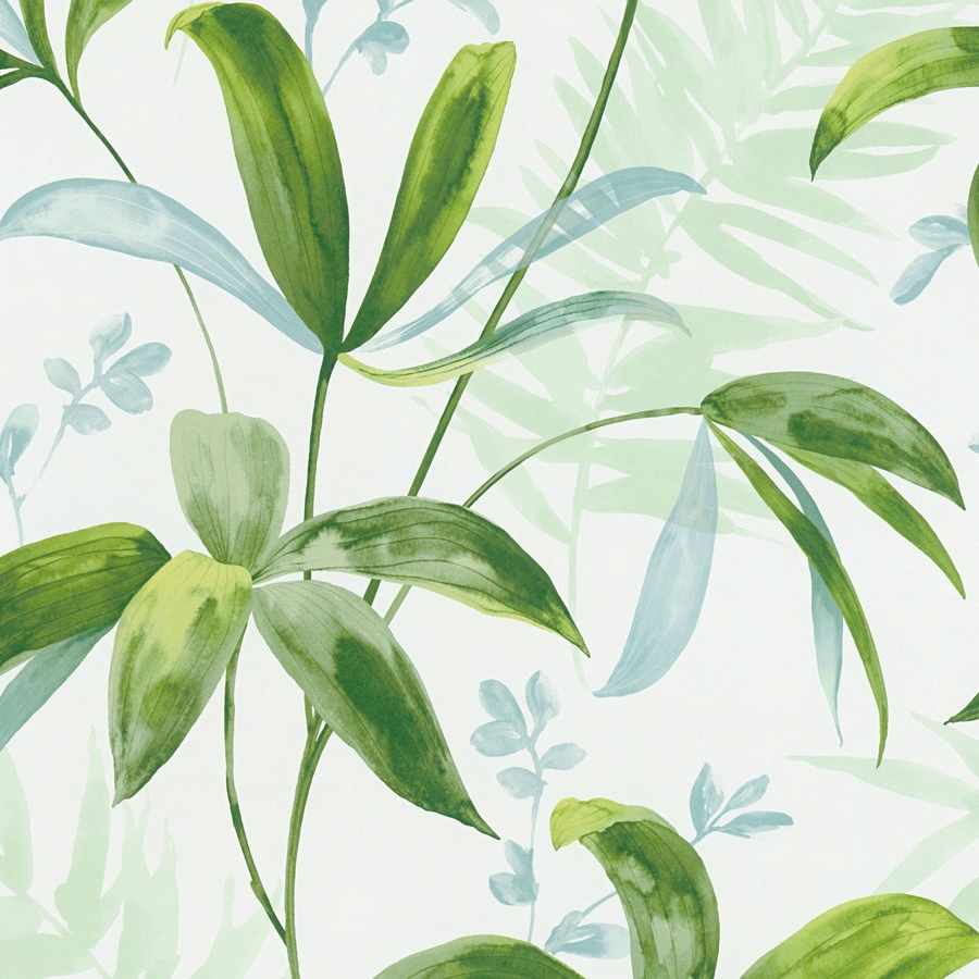 A.S. Creation Estilo Selva 377041 Papel pintado no tejido Aspecto natural 0,53 x 10,05 m Verde Blanco