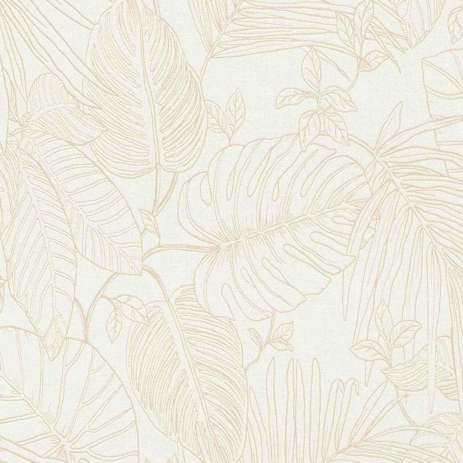 Rasch Dale color a tu vida 690804 Papel pintado no tejido Botánico 0,53 x 10,05 m Blanco