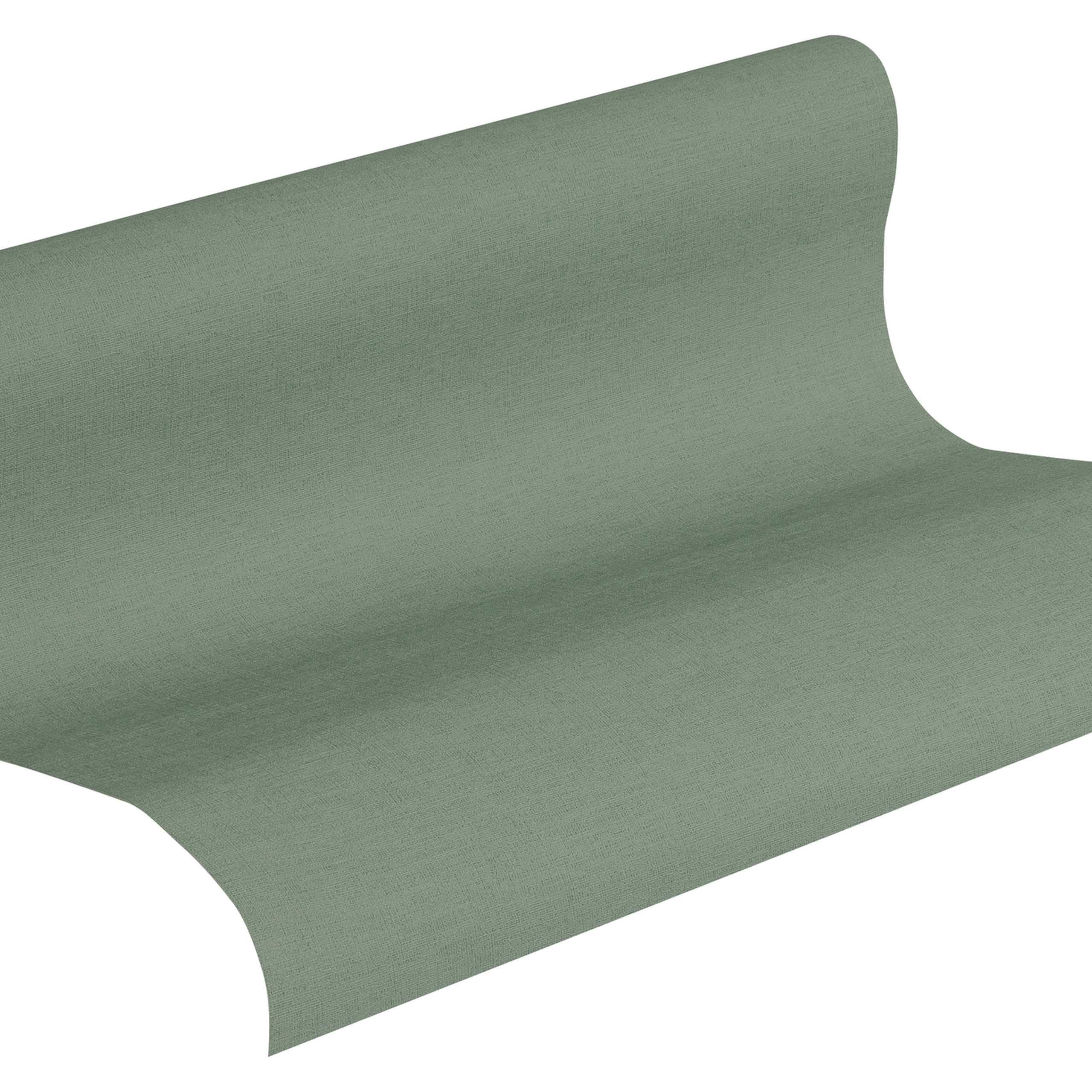 A.S. Creation Origen Étnico 371787 Papel pintado no tejido Color liso Universidad 0,53 x 10,05 m Verde