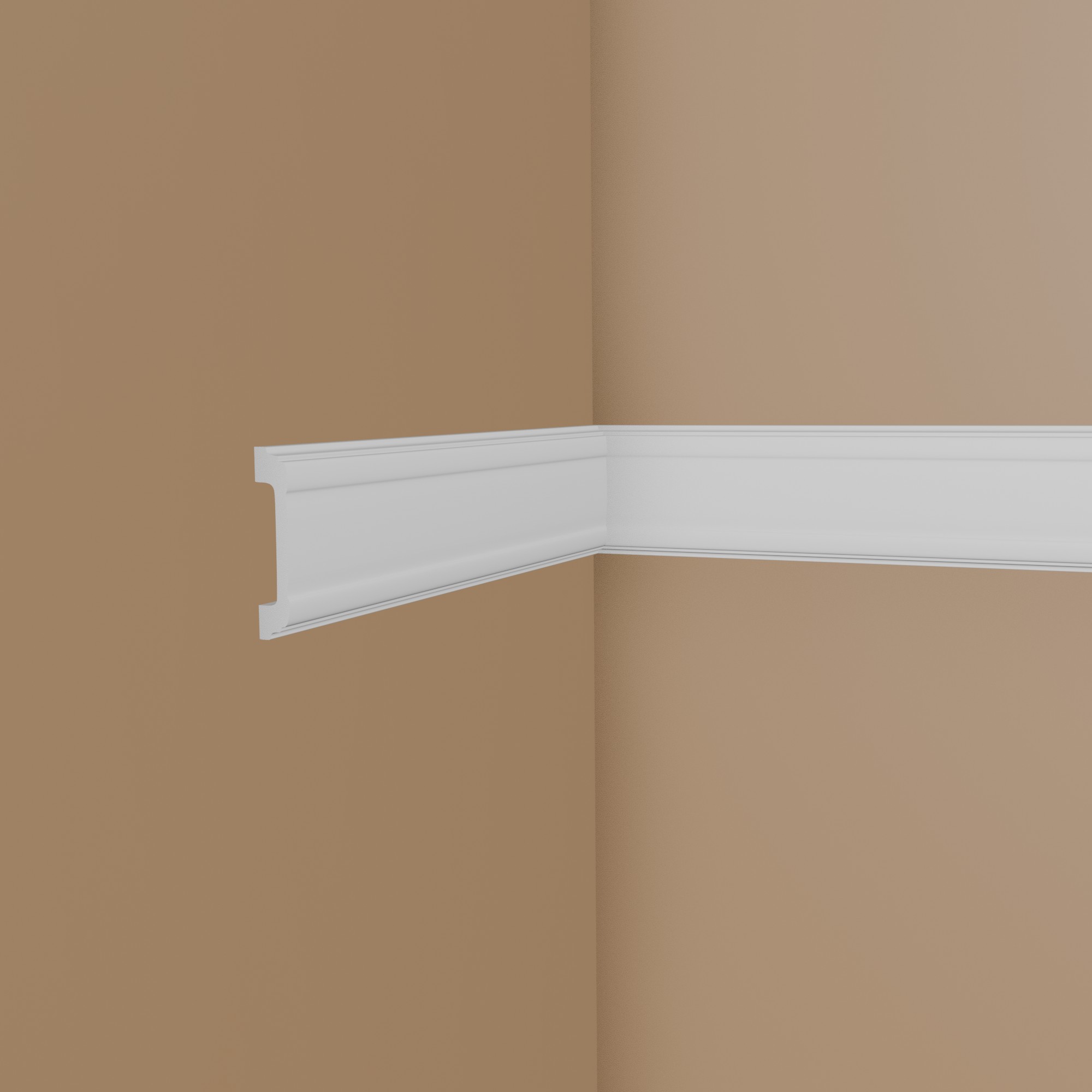 Moldura mural NMC WL5 WALLSTYL de poliestireno, 16 x 85 x 2000 mm, blanca, moldura decorativa para cornisa