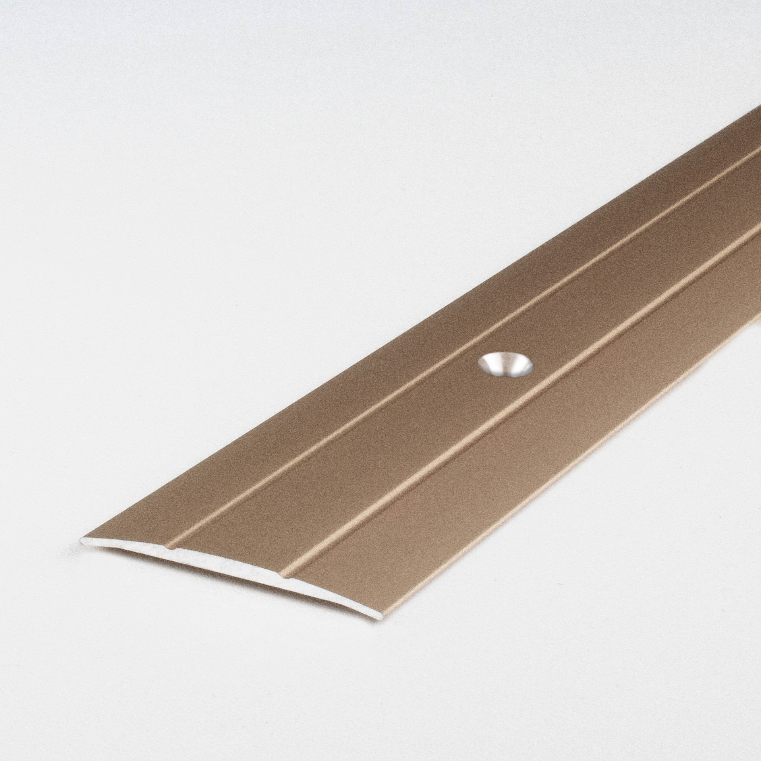 Perfil de transición PROVISTON Den Helder, altura 2,5 mm, ancho 38 mm, tira de transición de aluminio anodizado