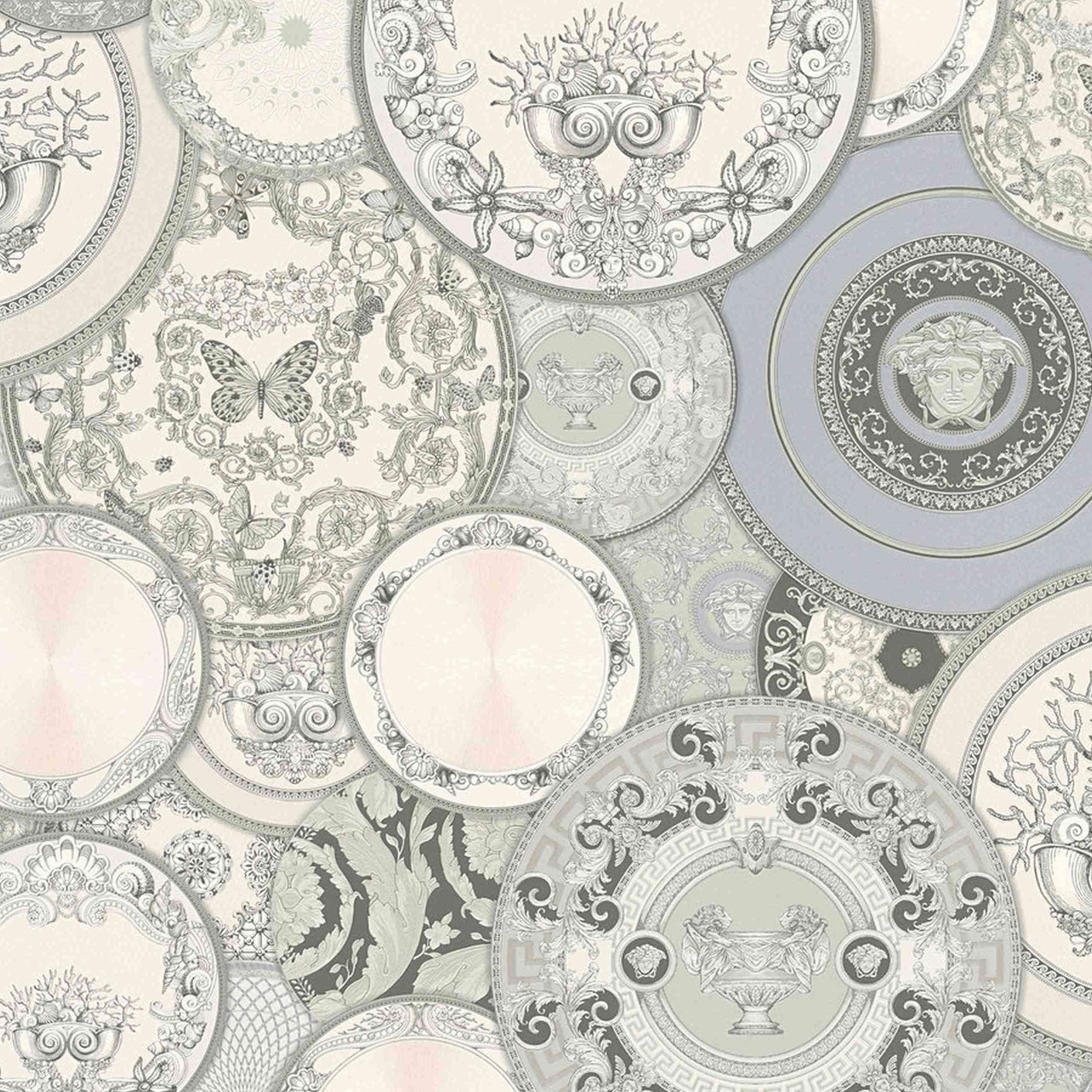 A.S. Creation Versace 3 349013 Papel pintado no tejido Vintage Retro 0,7 x 10,05 m Gris