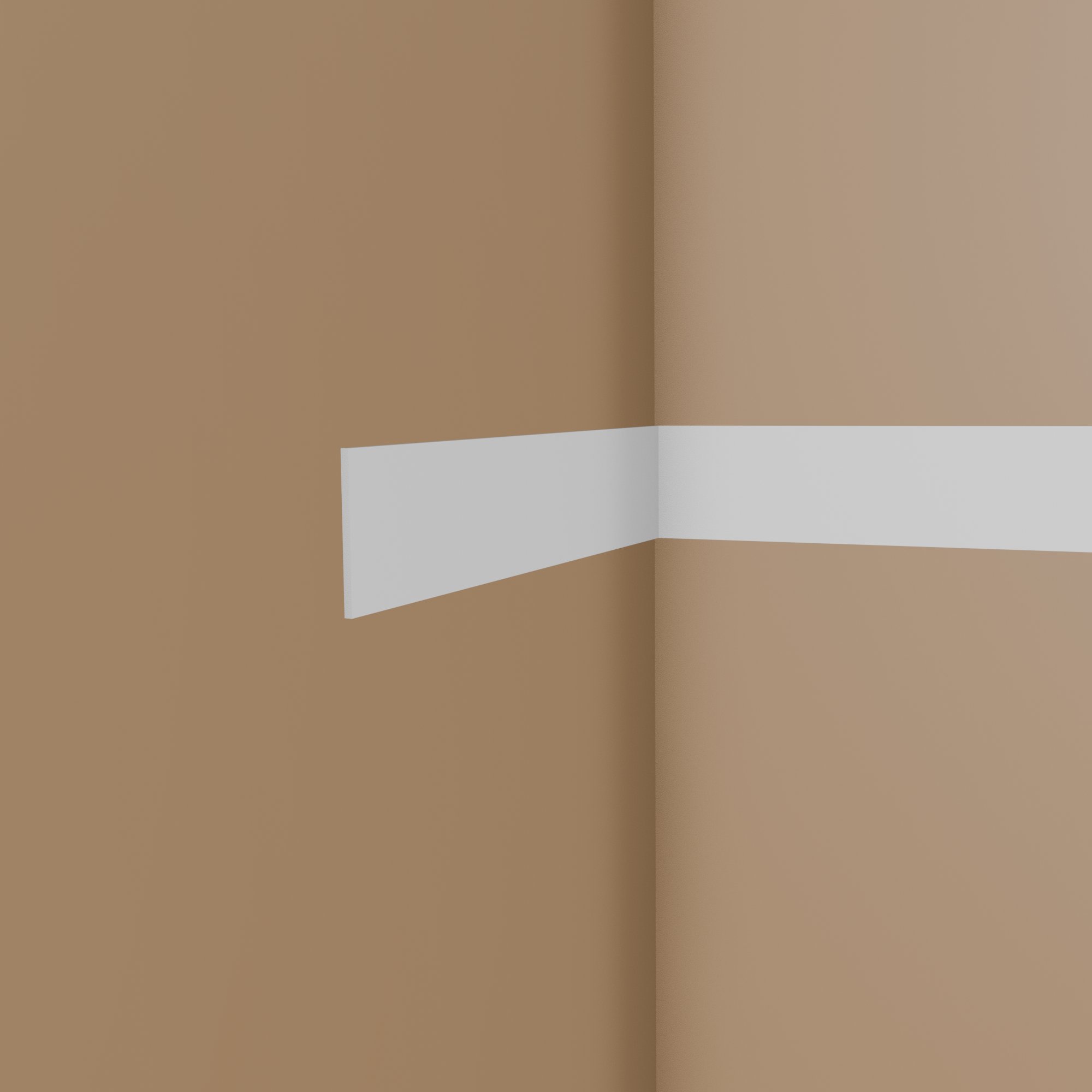 Moldura decorativa FL9 8 x 100 x 2000 mm Moldura de pared Poliestireno Blanco NMC WALLSTYL