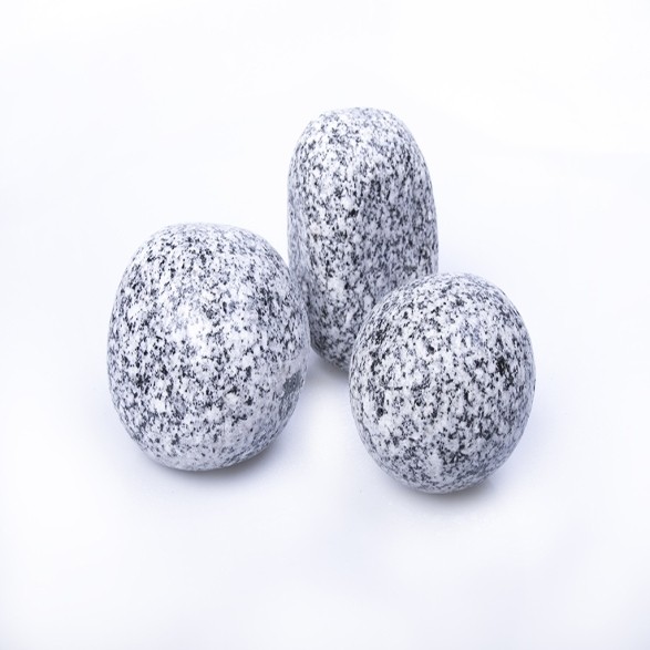 Bolas de granito glaciar de 50 a 100 mm Grava decorativa pulida Diseño de jardín Decoración de jardín gris GSH