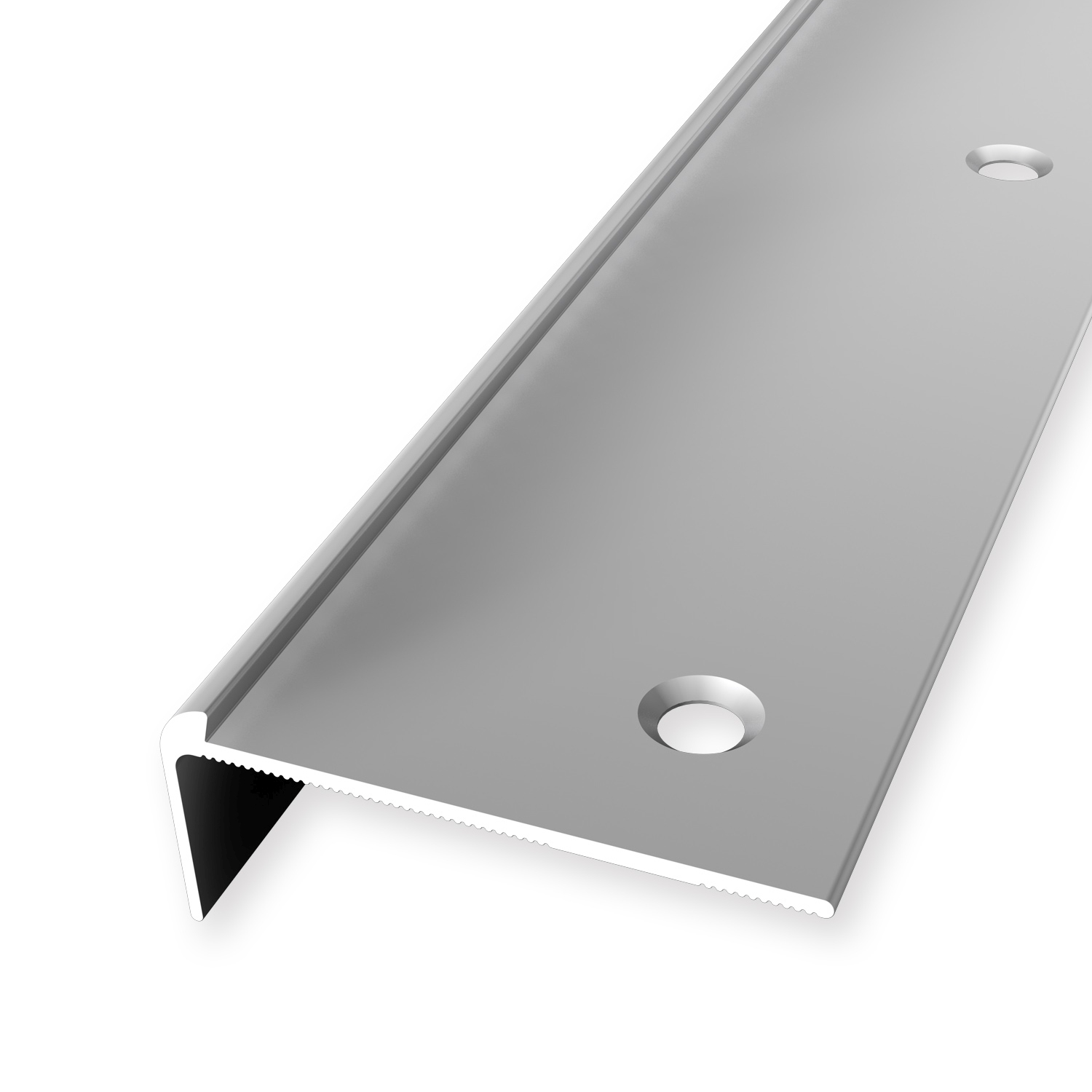 Perfil de canto de escalera de 18,5 x 48 mm, perfil angular de aluminio, avellanado, perforado, varias versiones, Küberit