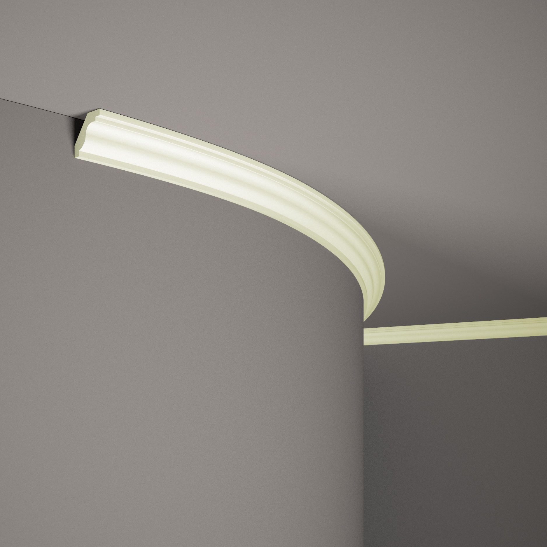Moldura de techo flexible Mardom MDB135F Profoam 35 x 28 x 2000 mm cornisa flexible blanca