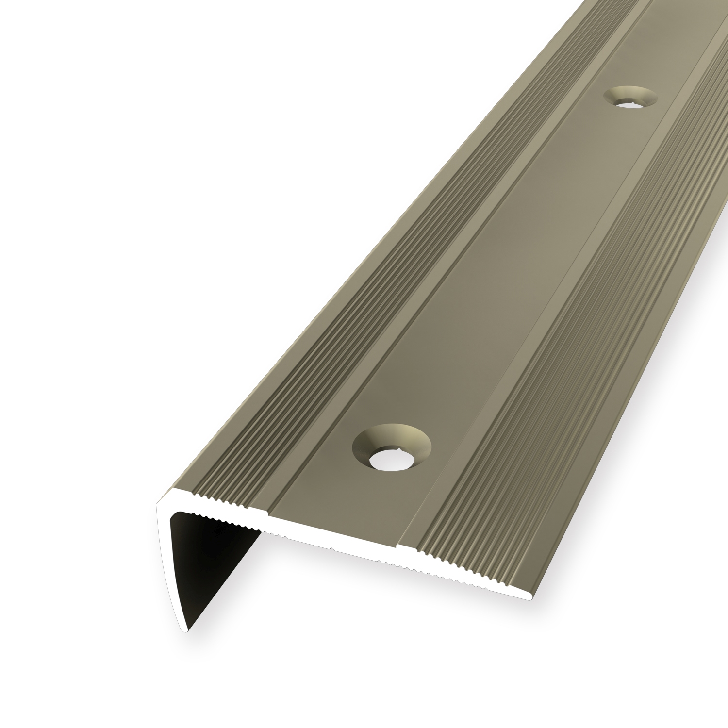 Perfil de borde de escalera 16 x 38 mm, perfil angular, ranurado, avellanado, perforado, varias versiones, Küberit