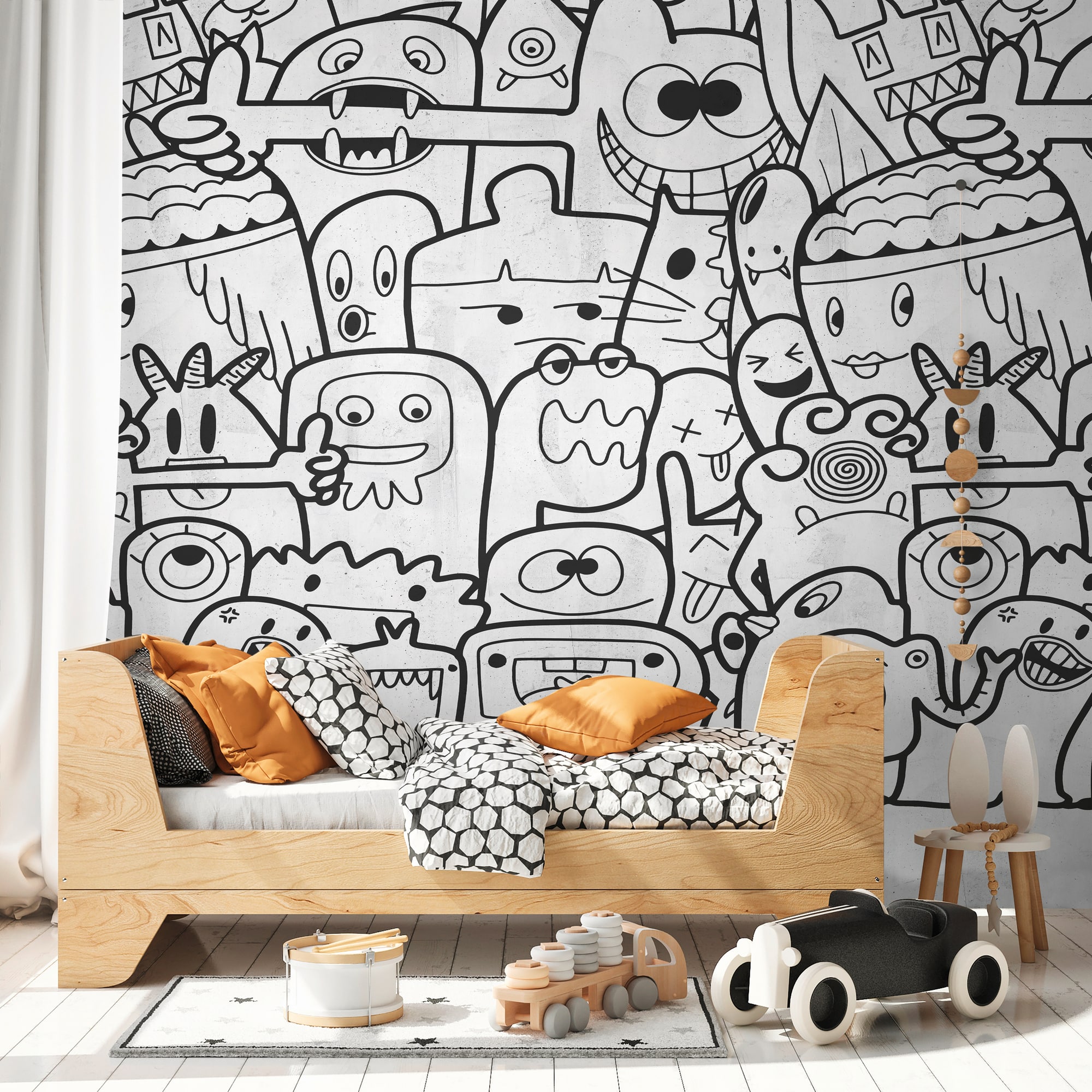 Papel pintado fotográfico A.S. Creation The Wall III 398261 Un motivo por rollo Habitación infantil Blanco y negro