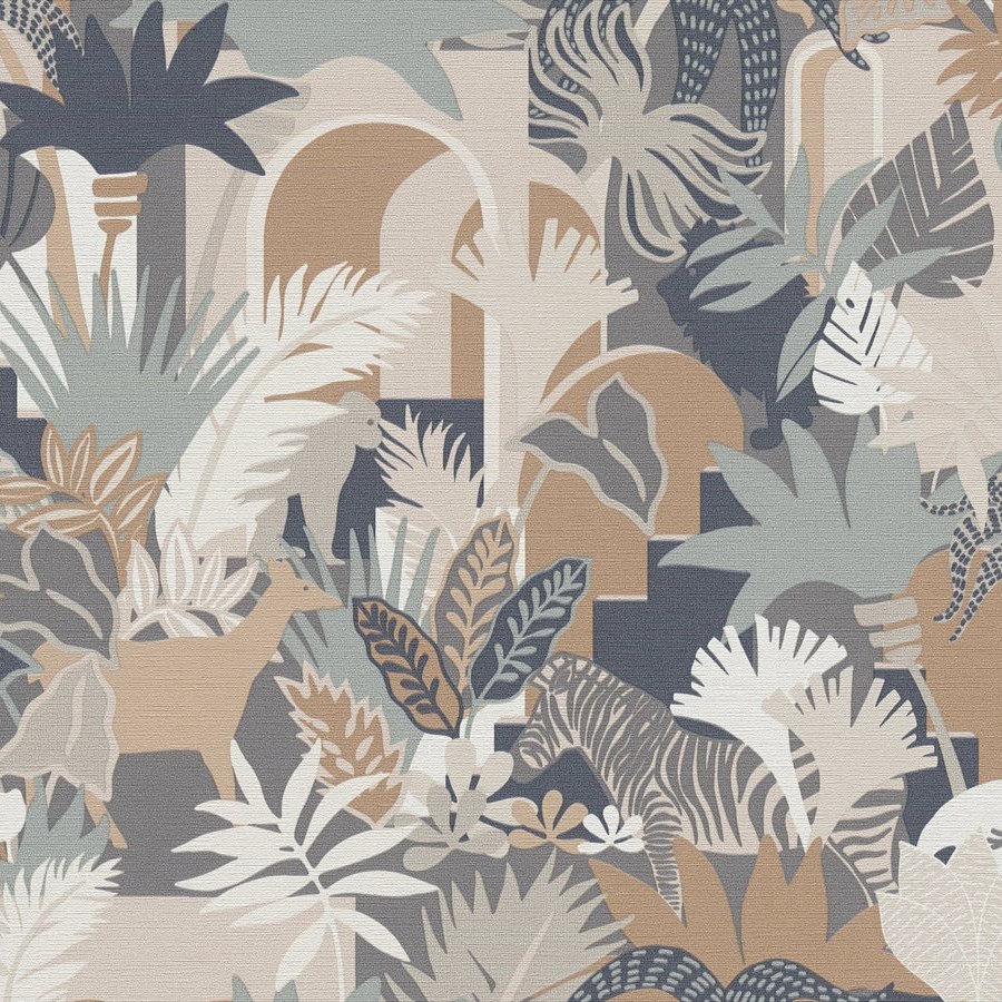 A.S. Creation Antigua 390964 Papel pintado no tejido Botánico 10,05 x 0,53 m Colorido