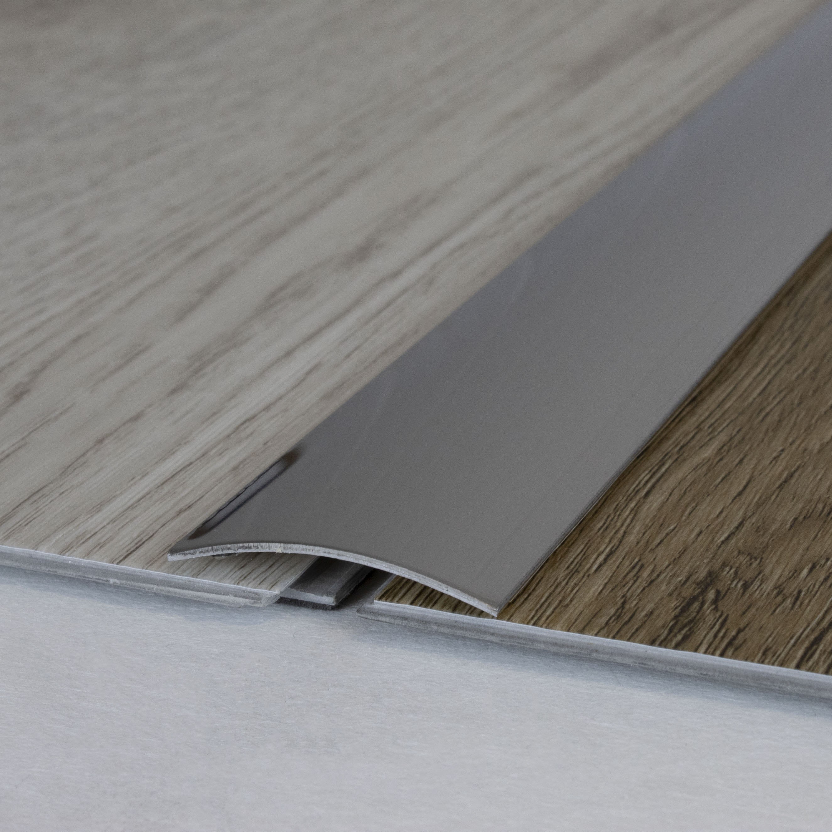 Perfil de transición PROVISTON Kampen Altura 4,5 mm Ancho 37 mm Tira de transición Acero inoxidable