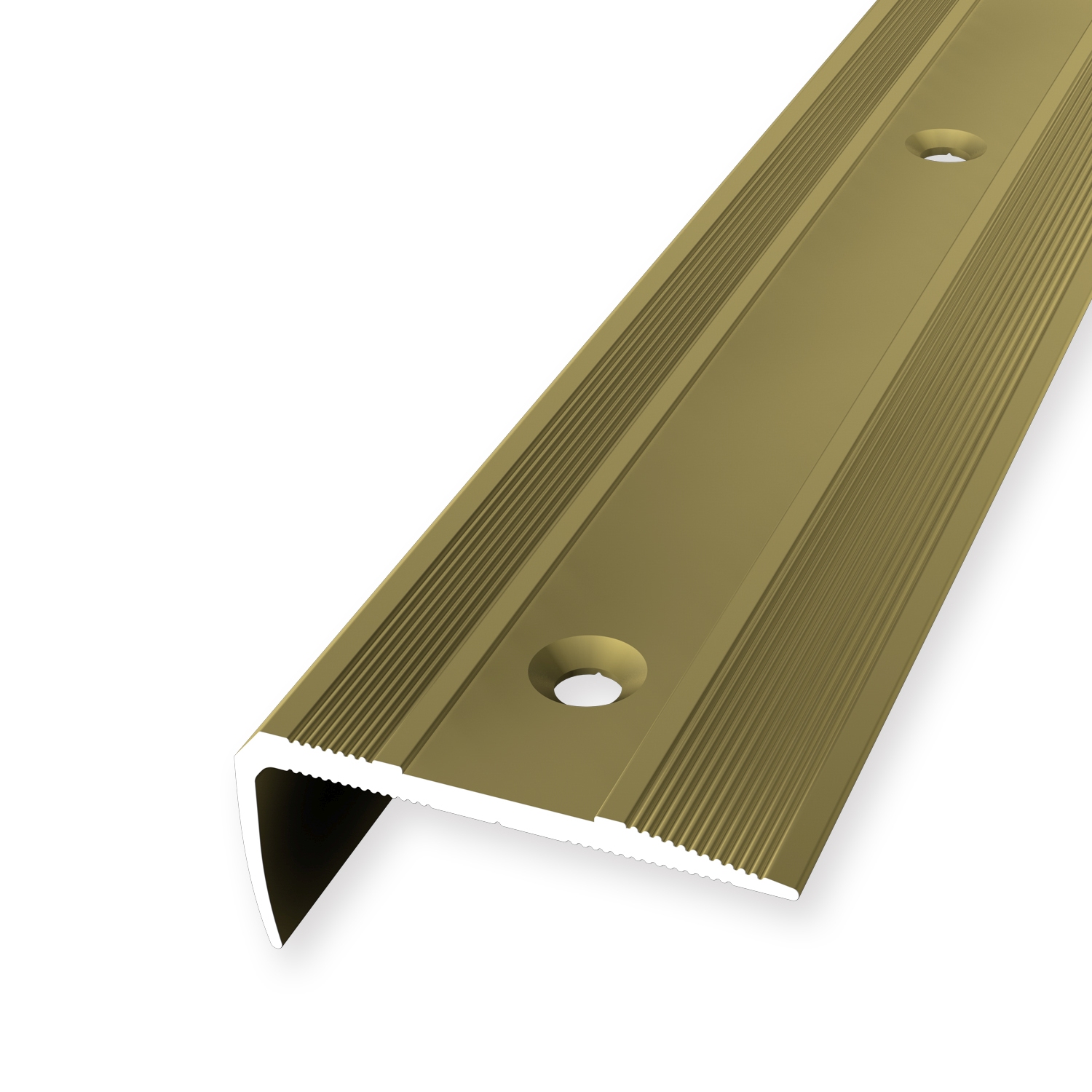 Perfil de borde de escalera 16 x 38 mm, perfil angular, ranurado, avellanado, perforado, varias versiones, Küberit