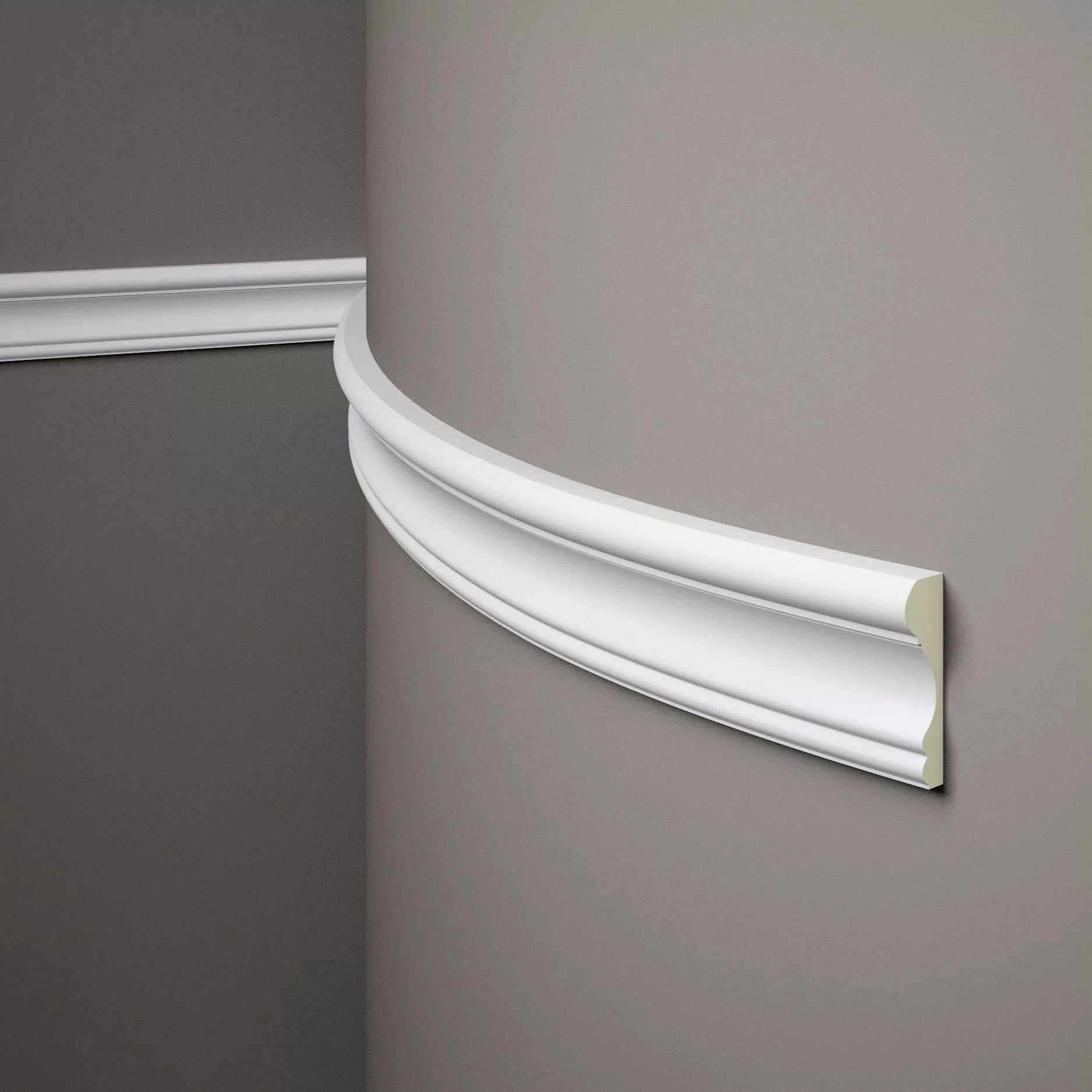 Perfil flexible para pared Mardom MDD311F Profoam 25 x 85 x 2000 mm, blanco, decorativo y flexible