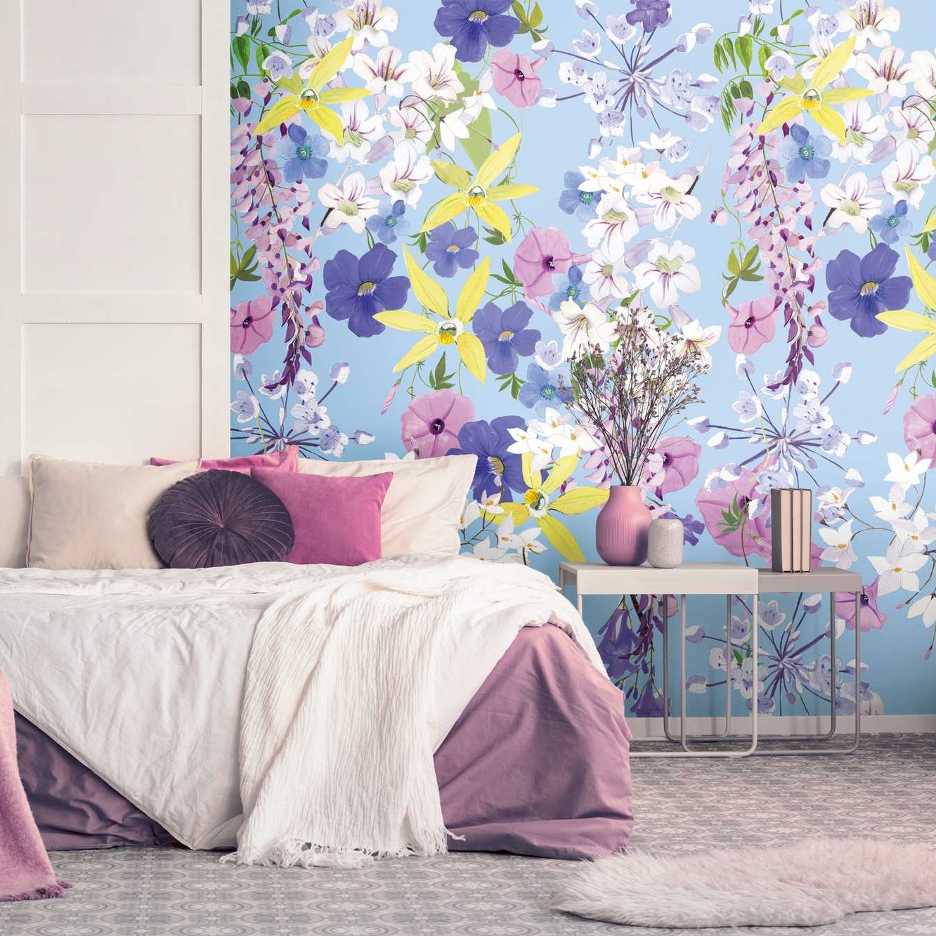 Papel pintado fotográfico A.S. Creation The Wall II 391961 Un motivo por rollo Diseño floral Colorido