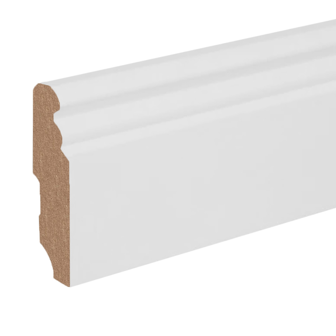 Rodapié/zócalo/moldura de suelo Erba-2 (71992) 19 x 78 x 2400 mm Blanco