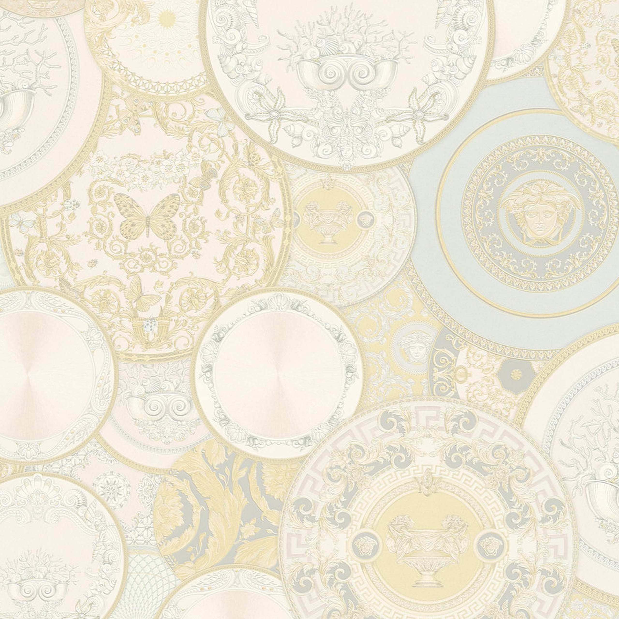 A.S. Creation Versace 3 349012 Papel pintado no tejido Vintage Retro 0,7 x 10,05 m crema