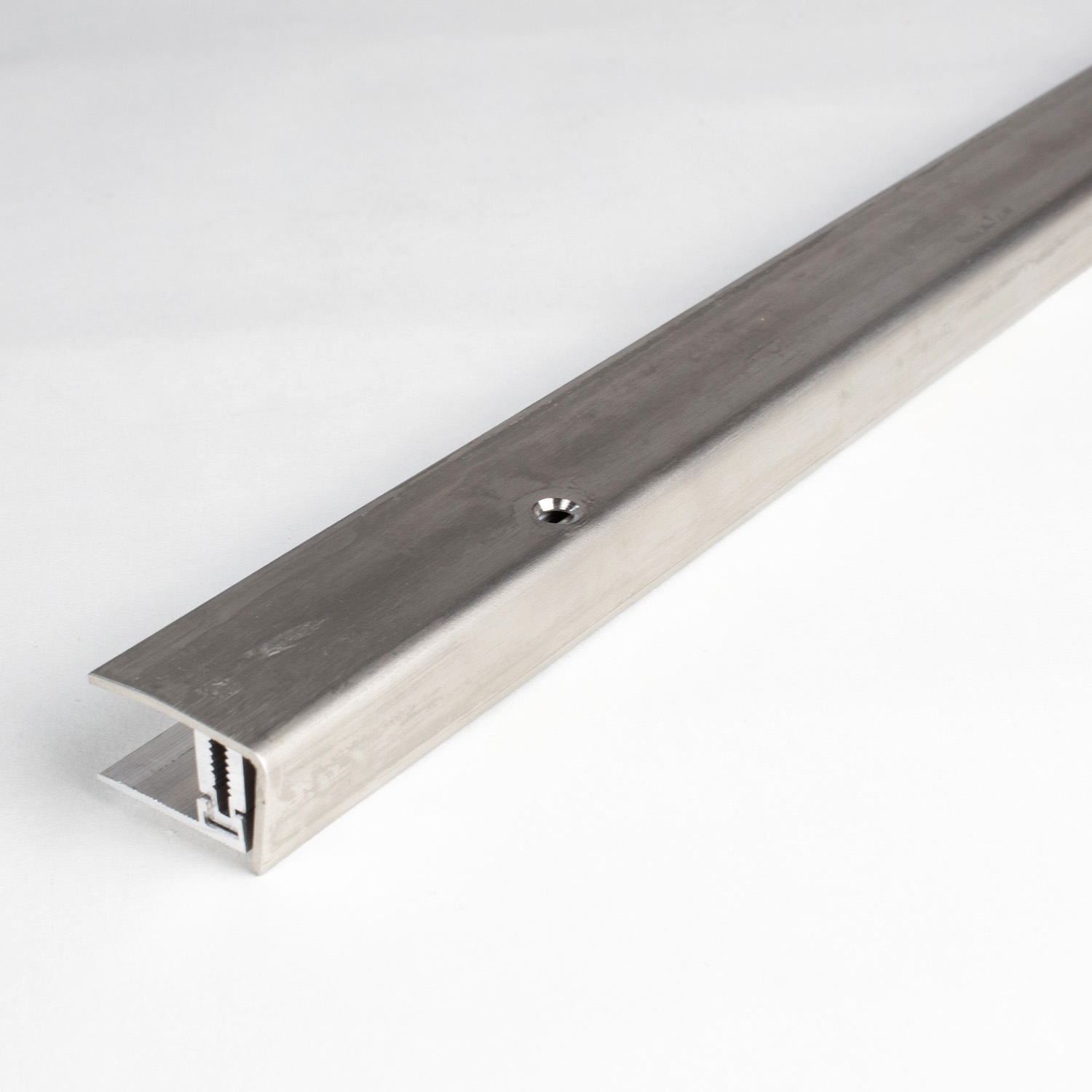 Perfiles de remate y canto Auer Davidson, 12 mm de alto, 30 mm de ancho, altura del canto de 7 a 9 mm, acero inoxidable