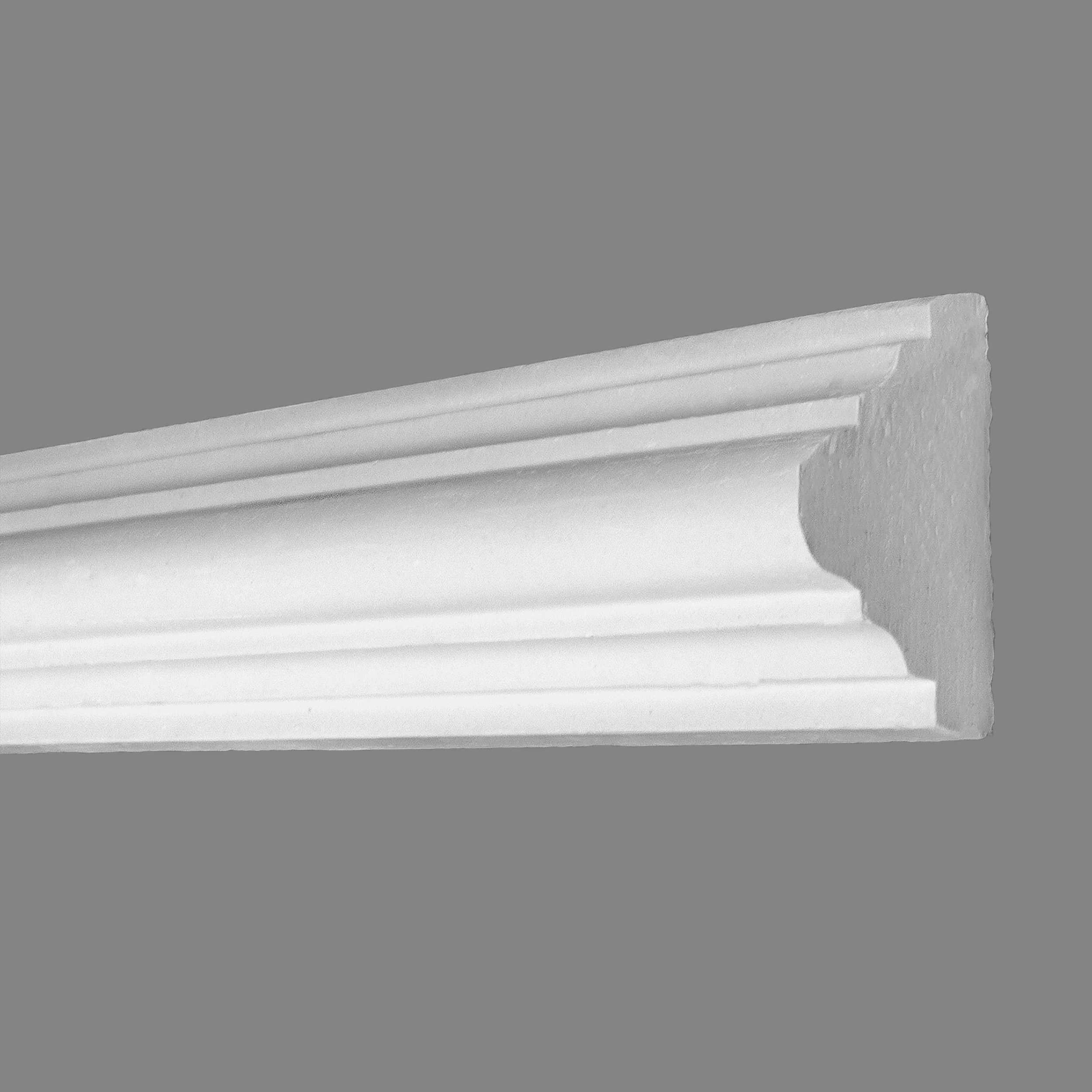 PROVISTON | Flensburg moldura | yeso | 29 x 55 x 910 mm | molduras pared | blanco