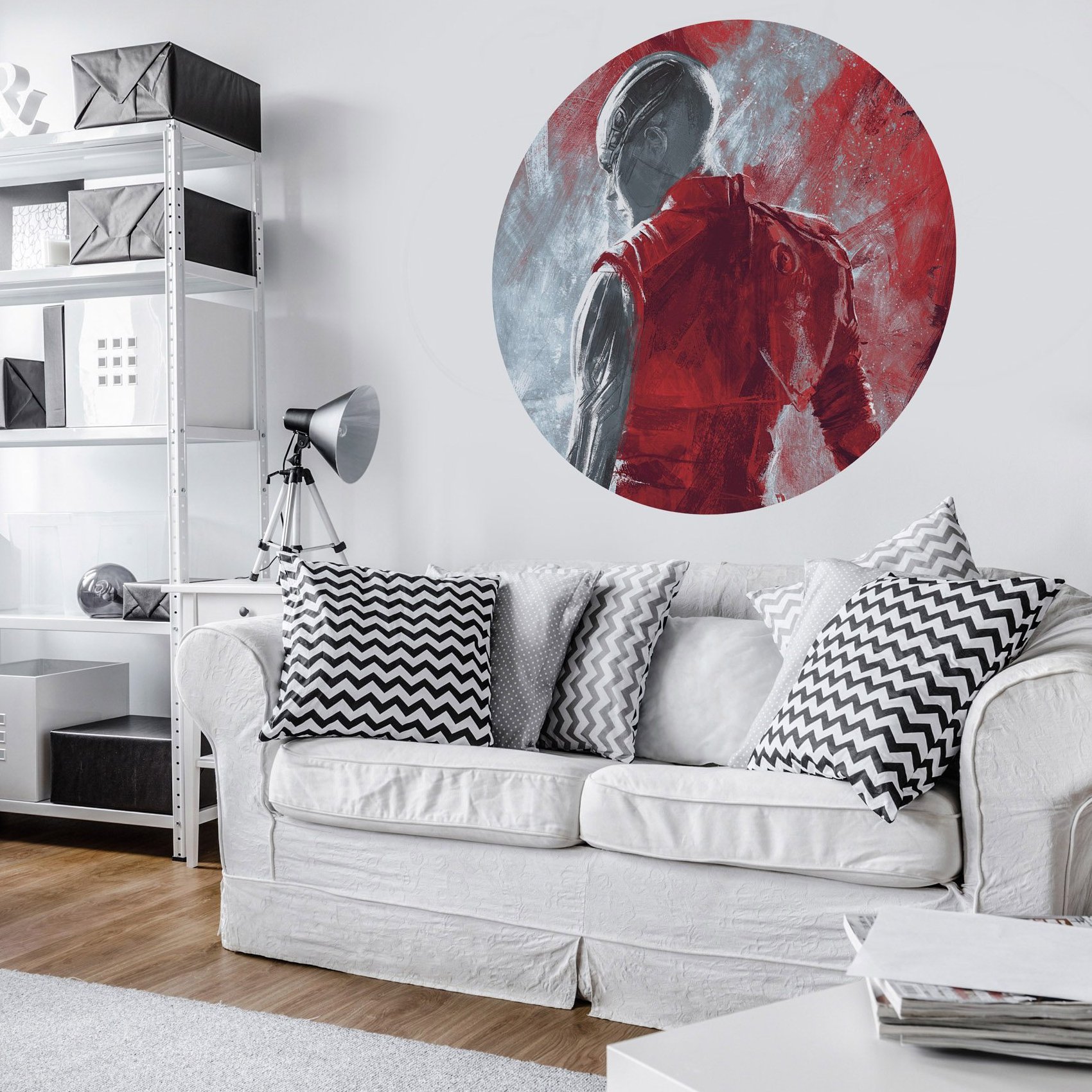 Papel pintado fotográfico Komar Marvel Avengers Pintura Nebula 125 x 125 cm Adhesivo de pared no tejido autoadhesivo Thanos