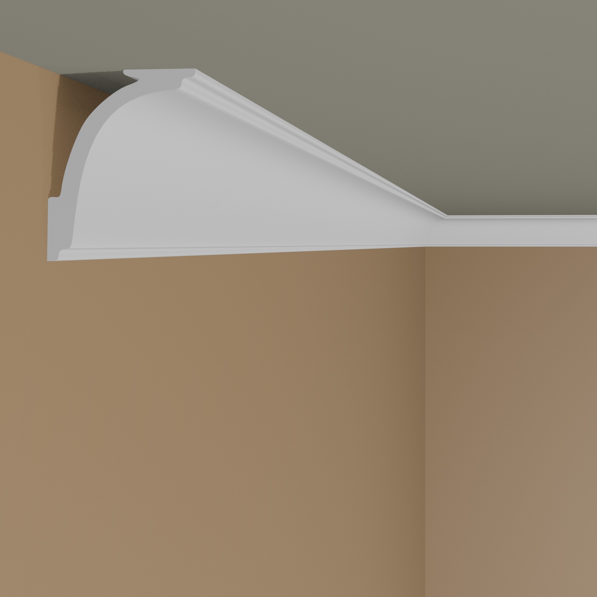 PROVISTON Cornisa "NE111" 62 x 92 x 2000 mm Blanca Moldura de techo Decoración del hogar
