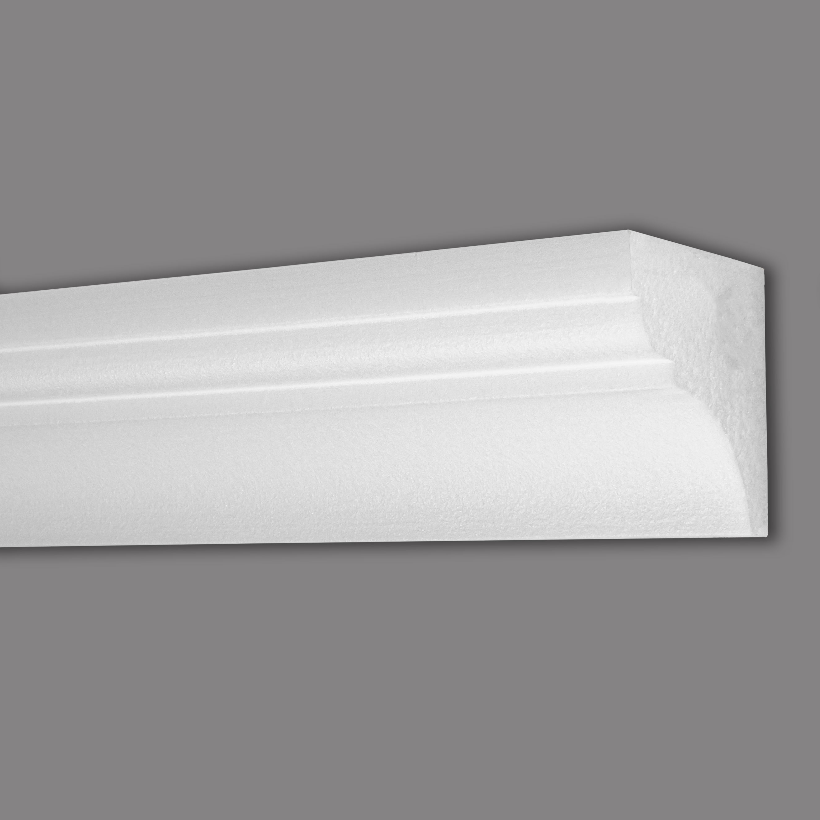Wiesemann Riel para cortinas "Ámsterdam 14" Poliestireno 75 x 75 x 2000 mm Riel de techo Blanco