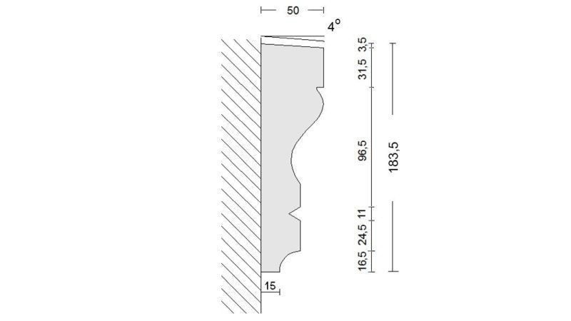 Fassadenprofile "Wiesemann FP23-b" Querschnitt