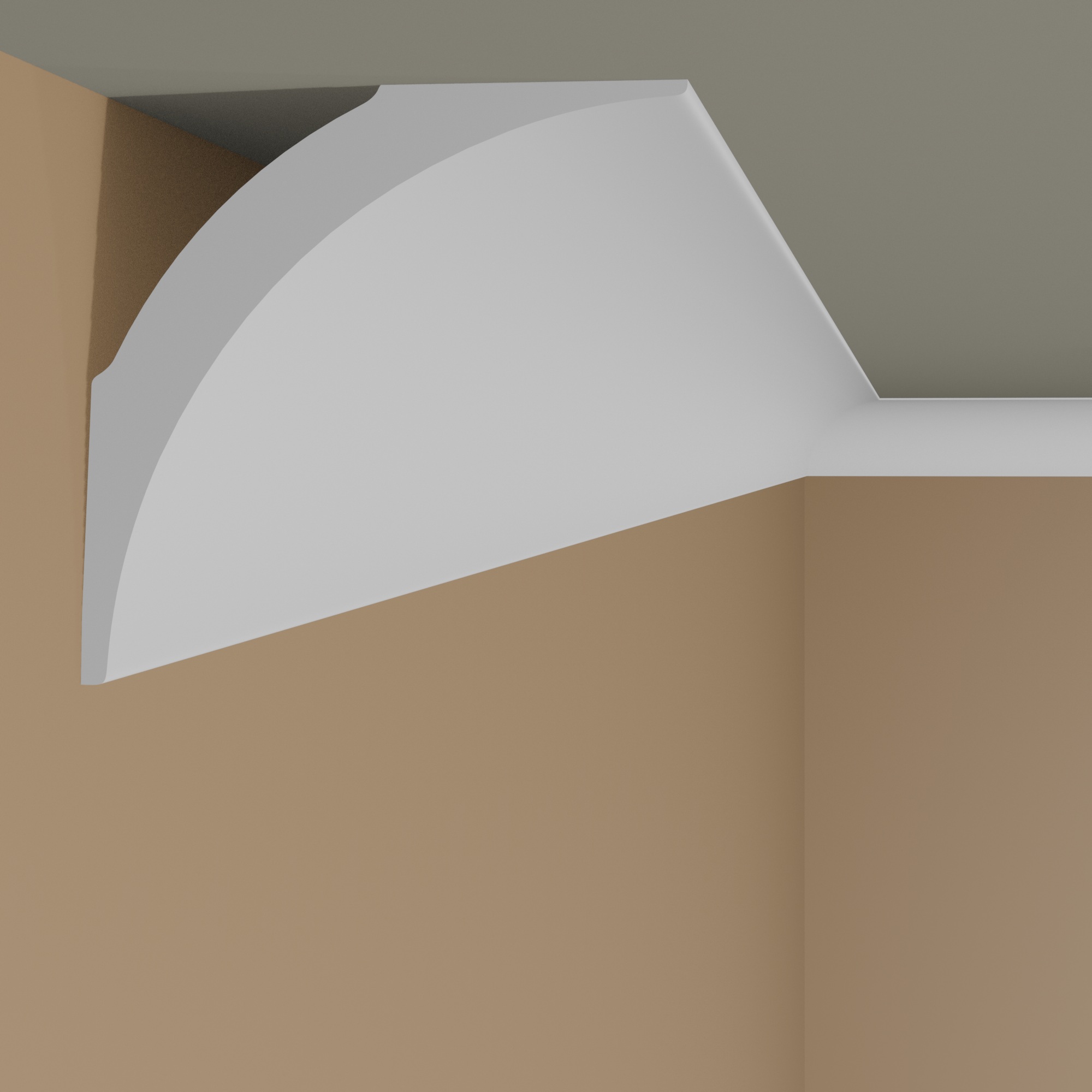 Cornisa NMC NE4 NOMASTYL de poliestireno, 100 x 100 x 2000 mm, moldura de techo blanca