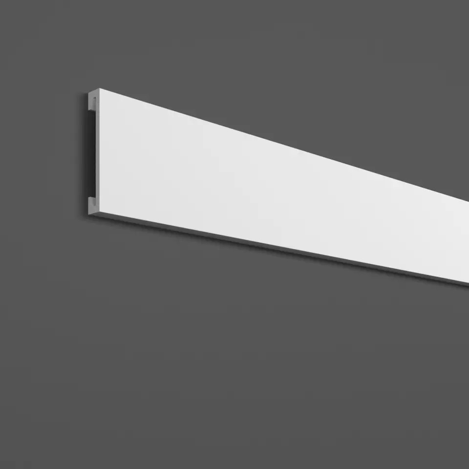 Elite Decor Moldura de cornisa HCR506 Polímero 12 x 70 x 2000 mm Blanco Moldura decorativa de poliestireno expandido