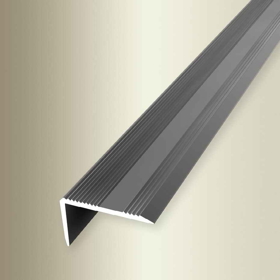 Perfiles de canto y ángulo para escaleras Küberit, 20 mm de alto x 30 mm de ancho x 2500 mm de largo, aluminio anodizado