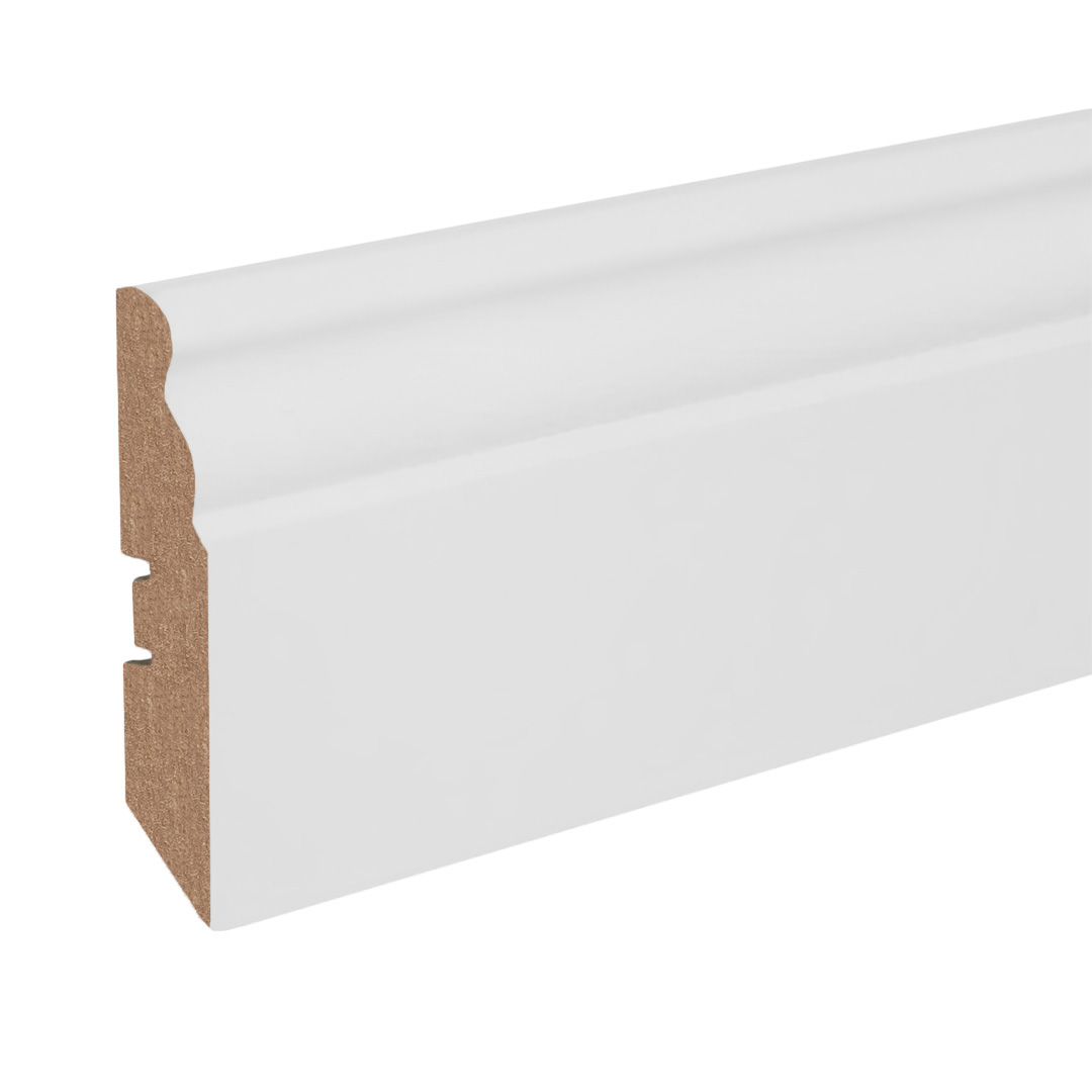 Rodapié / moldura de suelo Cantu-3 (69681) 19 x 96 x 2500 mm Blanco