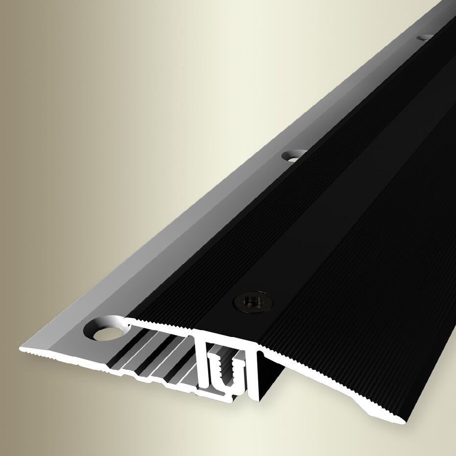 Perfil de transición Küberit B de 44 mm, altura de borde de 6,5 a 16 mm, tira de transición, aluminio anodizado