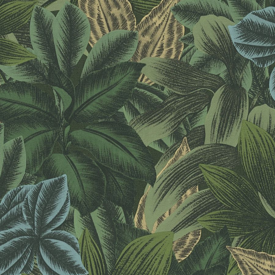 A.S. Creation Estilos de viaje 392224 Papel pintado no tejido Botánico 10,05 x 0,53 m Verde