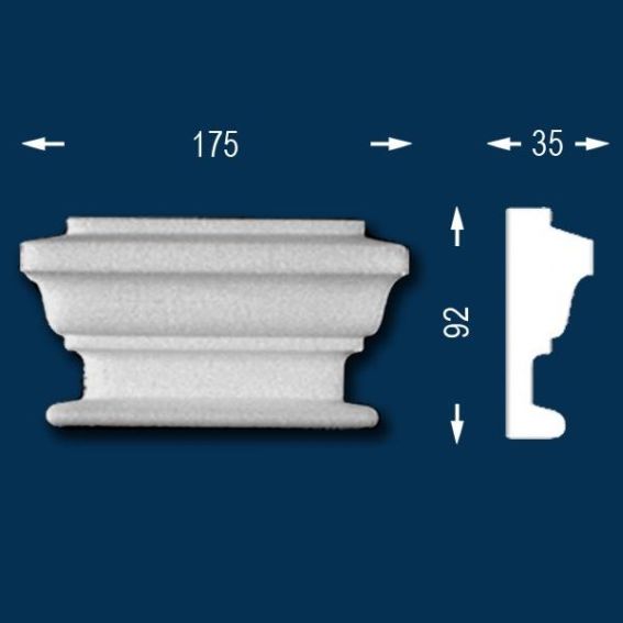 Fassadenzierelement "Titus 1-K1" (Schlussstein)