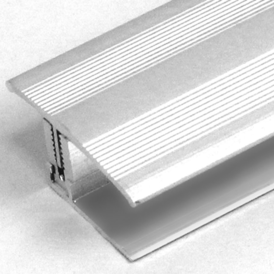 Perfil de transición Auer Yorkton B, altura de borde de 35 mm, tira de transición de 12 a 22 mm, aluminio anodizado