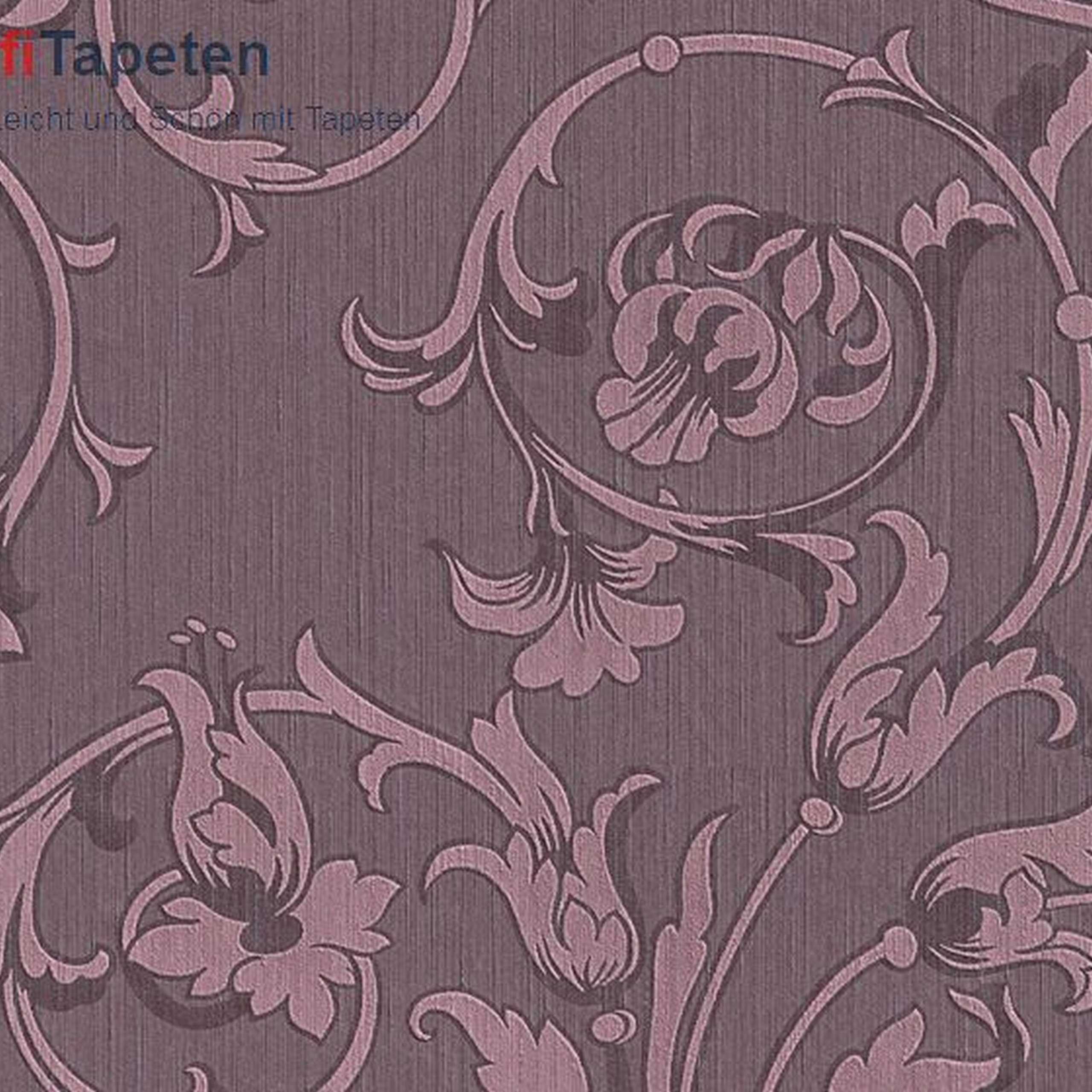 A.S. Creation Tessuto 956335 Papel pintado no tejido Diseño floral 0,53 x 10,05 m Violeta