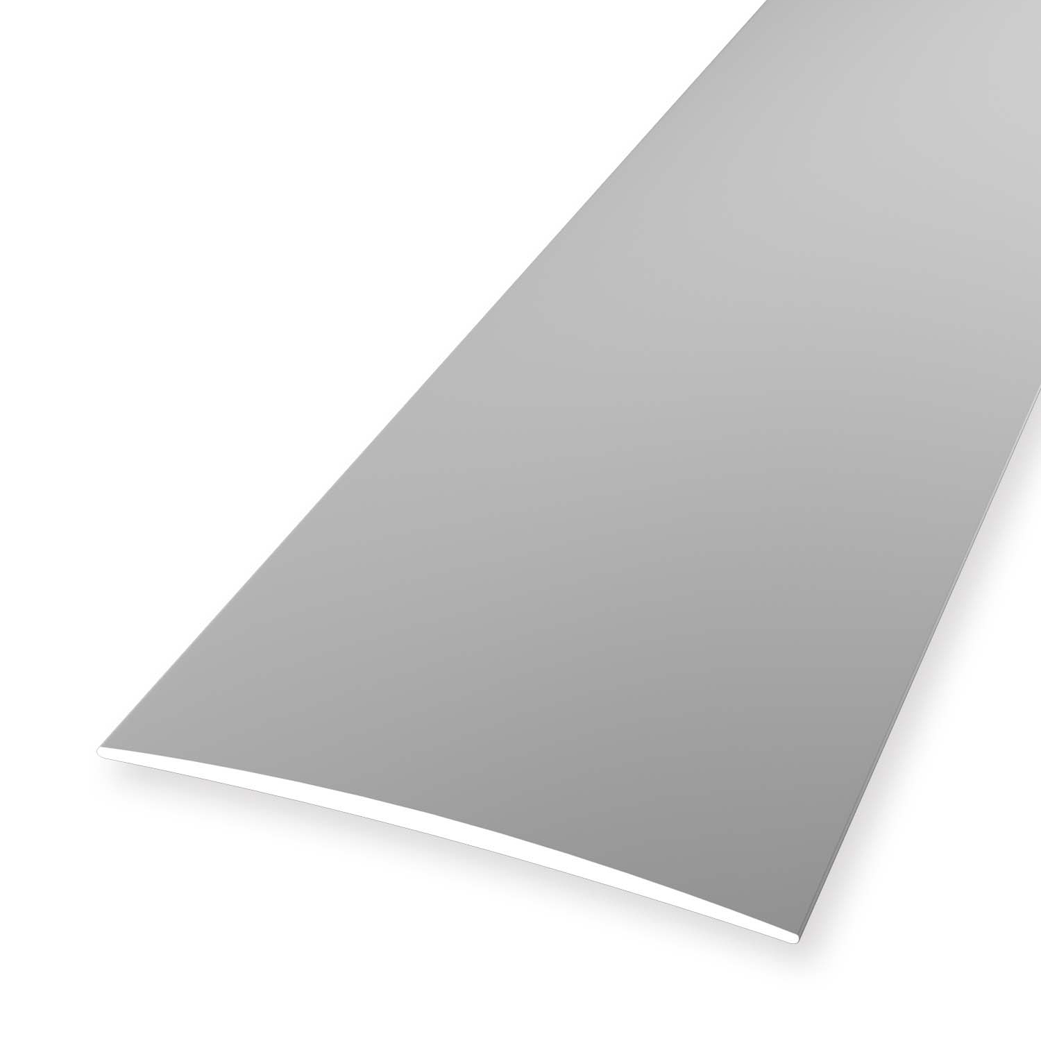 Perfil de transición de aluminio Küberit liso plateado de 5 x 60 x 2700 mm