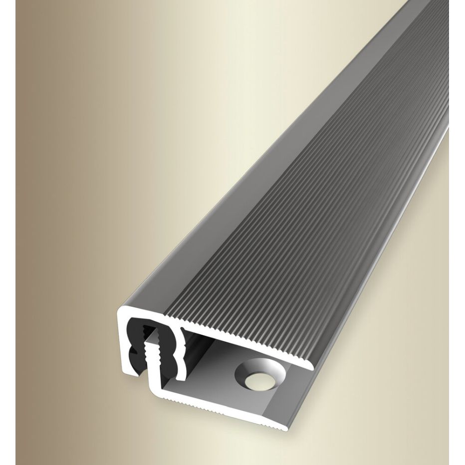 Perfiles de remate y canto Küberit 787 FCS-718 B, altura de canto de 30 mm, aluminio anodizado de 7 a 18 mm