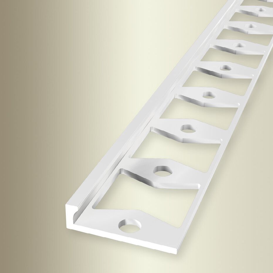 Perfiles de canto y acabado Küberit, altura 3,5 mm, ancho 21 mm, longitud 2500 mm, altura del canto 2 mm, aluminio anodizado