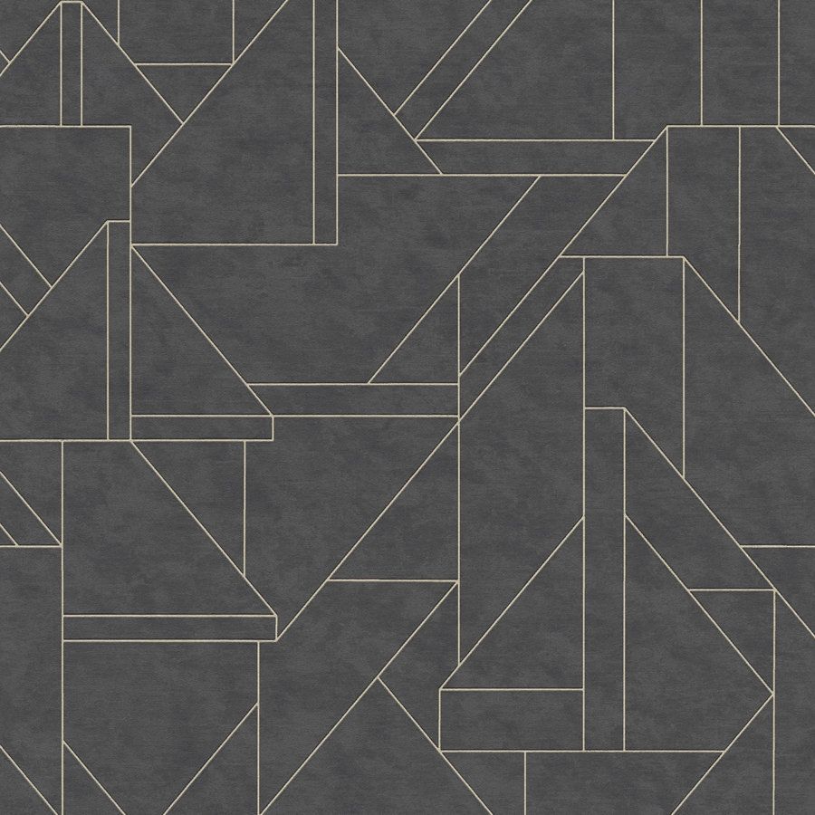 A.S. Creation Estilos de viaje 391184 Papel pintado no tejido Diseño gráfico 10,05 x 0,53 m Negro
