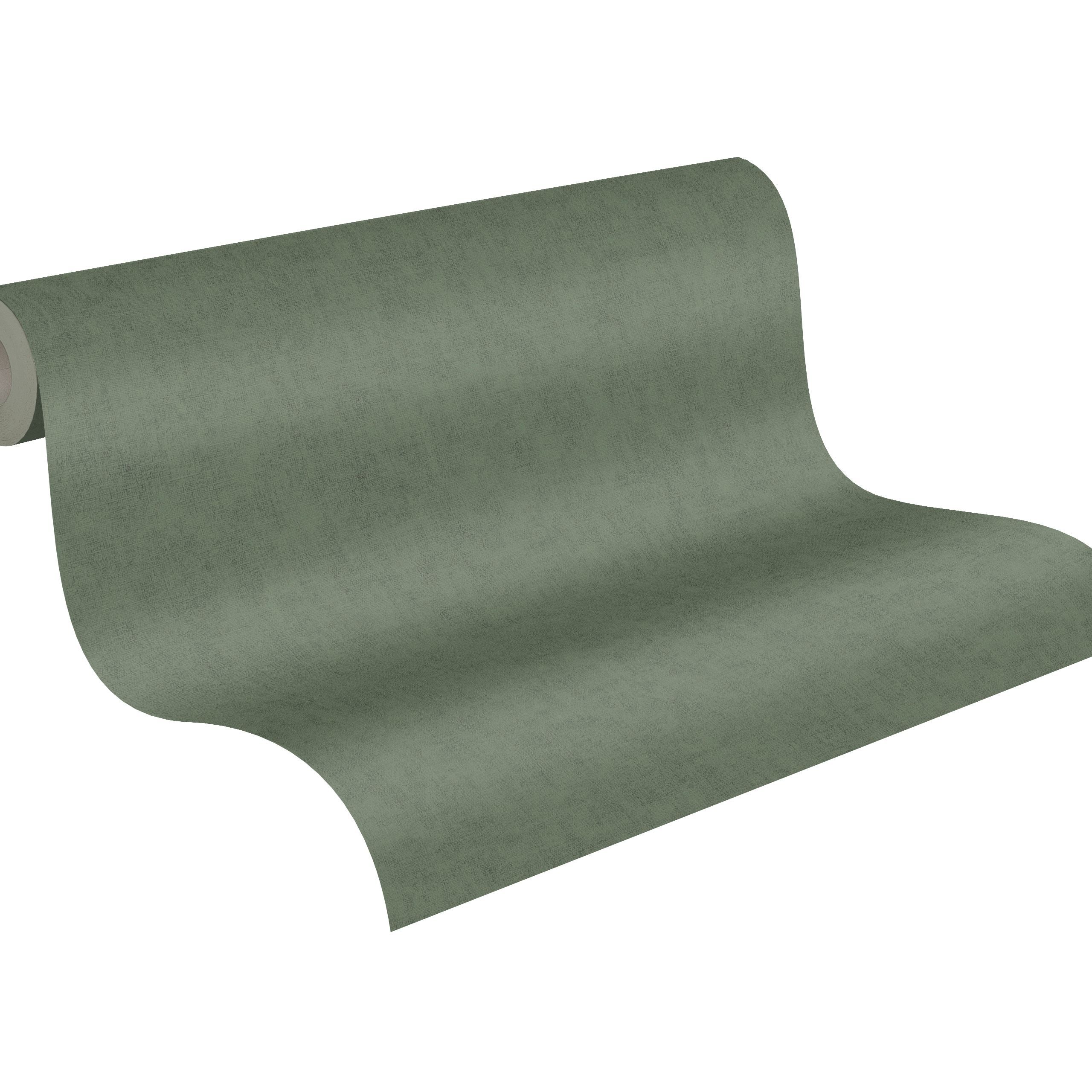 A.S. Creation Geo Nordic 375364 Papel pintado no tejido Color liso Universidad 0,53 x 10,05 m Verde