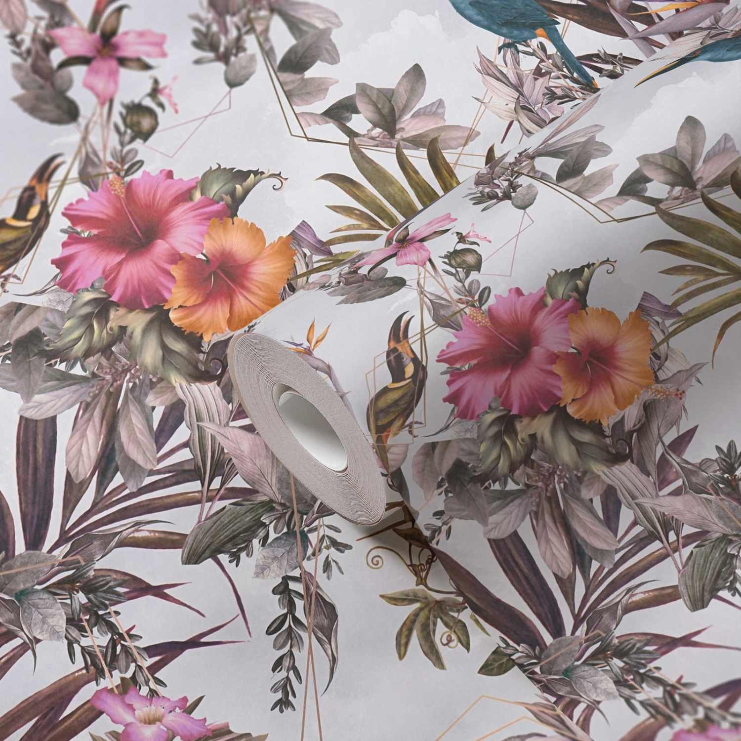 A.S. Creation Dream Flowery 381787 Papel pintado no tejido Diseño floral 0,53 x 10,05 m Verde Naranja