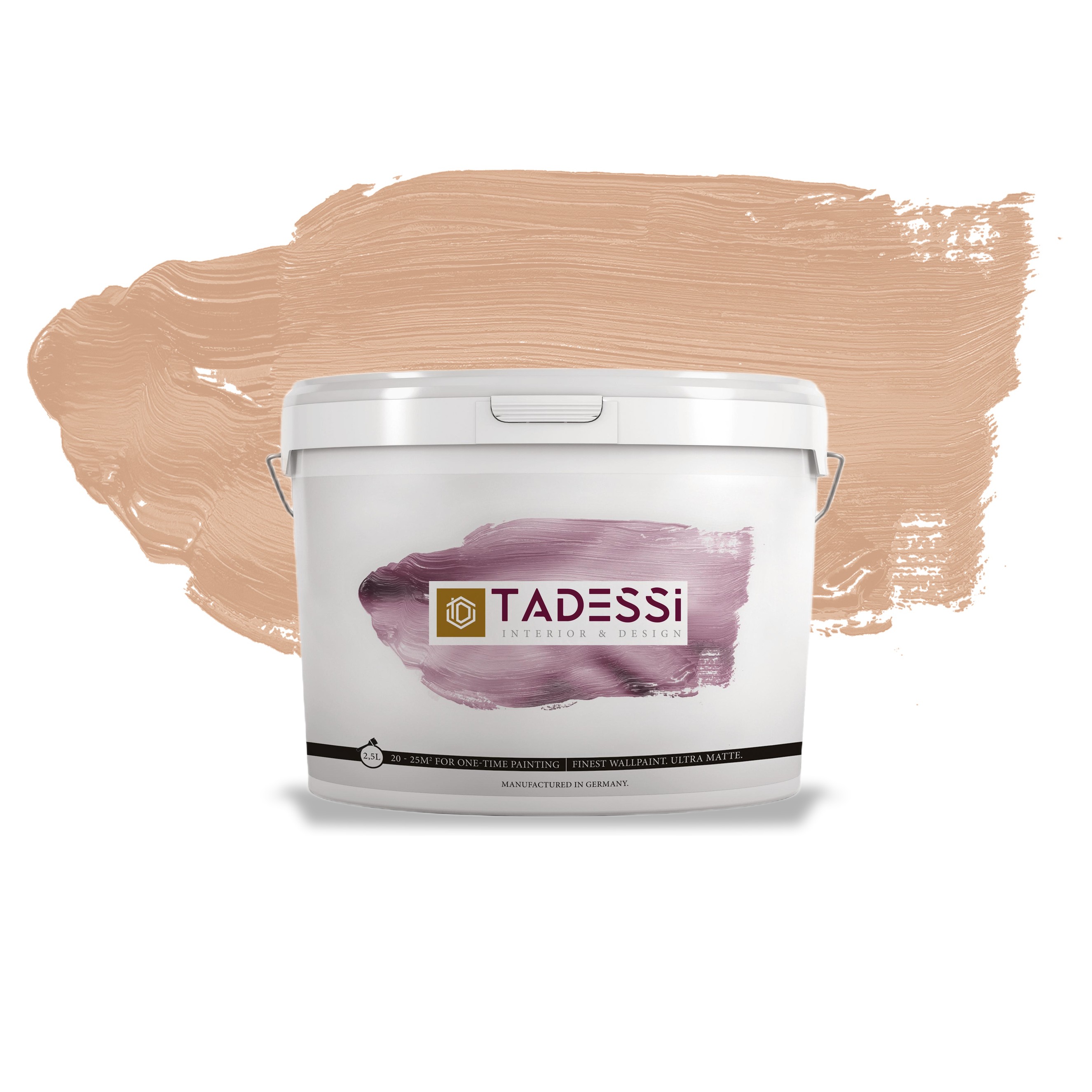 TADESSI Color Vista - Pintura de pared naranja - Naranja canela - Pintura interior mate - Dispersión de alta calidad