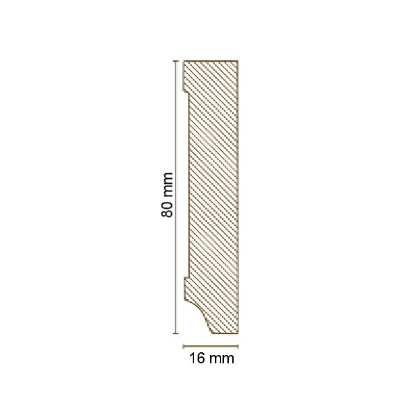 Fußleisten / Sockelleisten "Celle" (MDF foliert / 721.168.33) - Farbe: Edelstahl (Default) 2