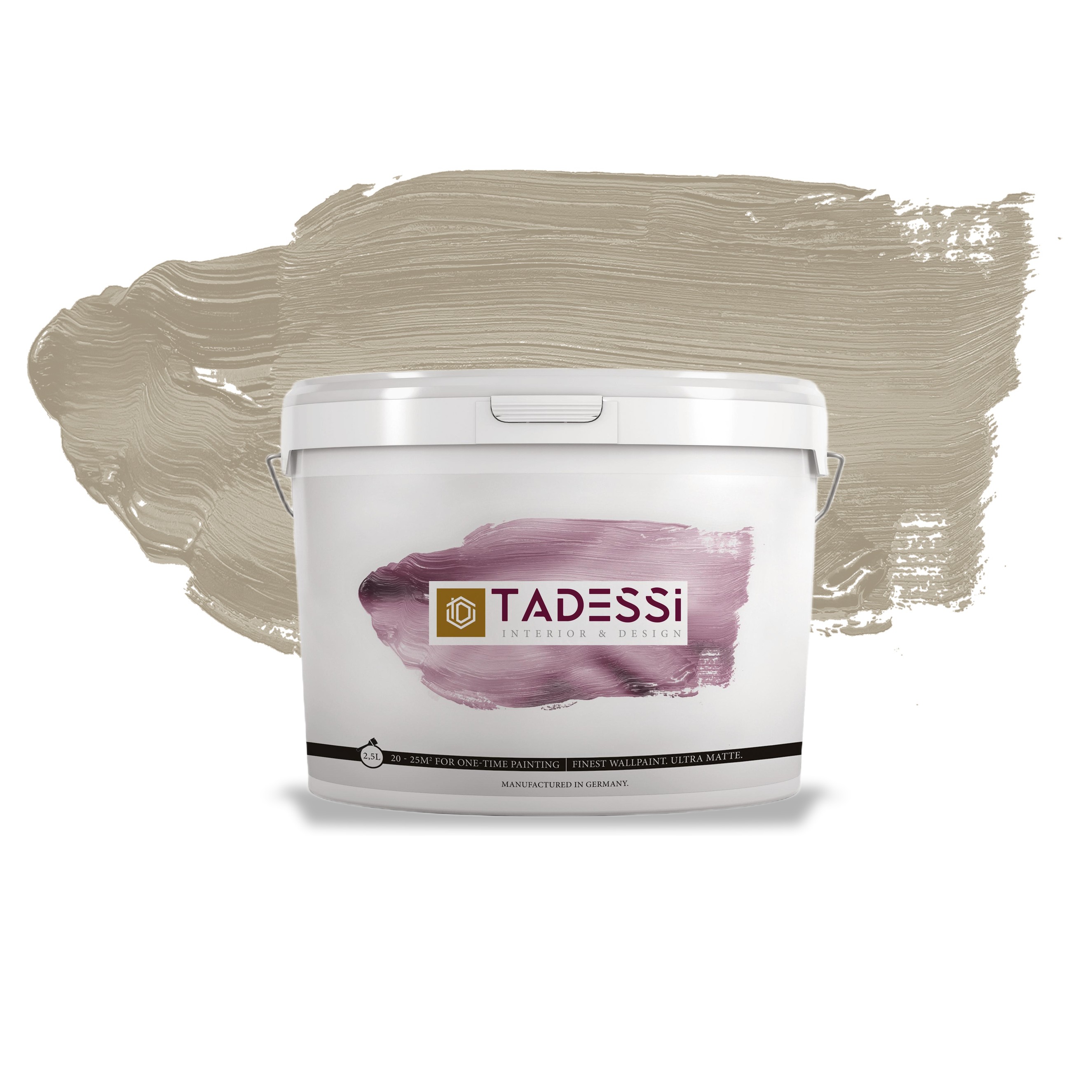TADESSI Color Vista - Pintura mural Taupe - Mocha claro - Pintura interior mate - Alta dispersión