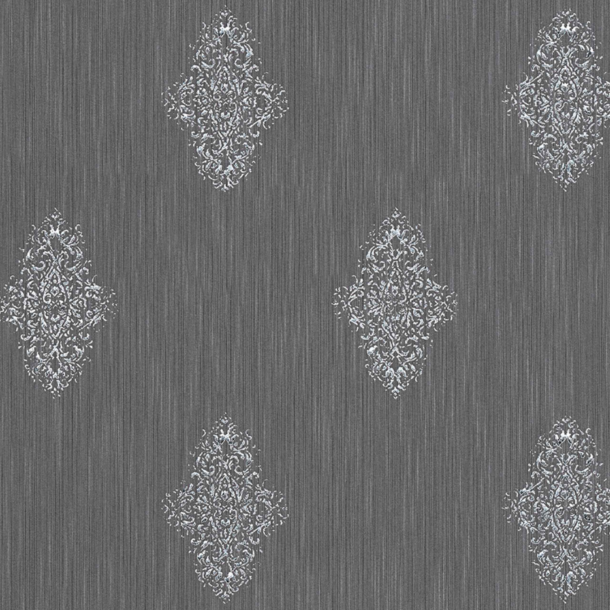 A.S. Creation Papeles pintados de lujo 319464 Papel pintado no tejido Barroco 0,53 x 10,05 m Gris