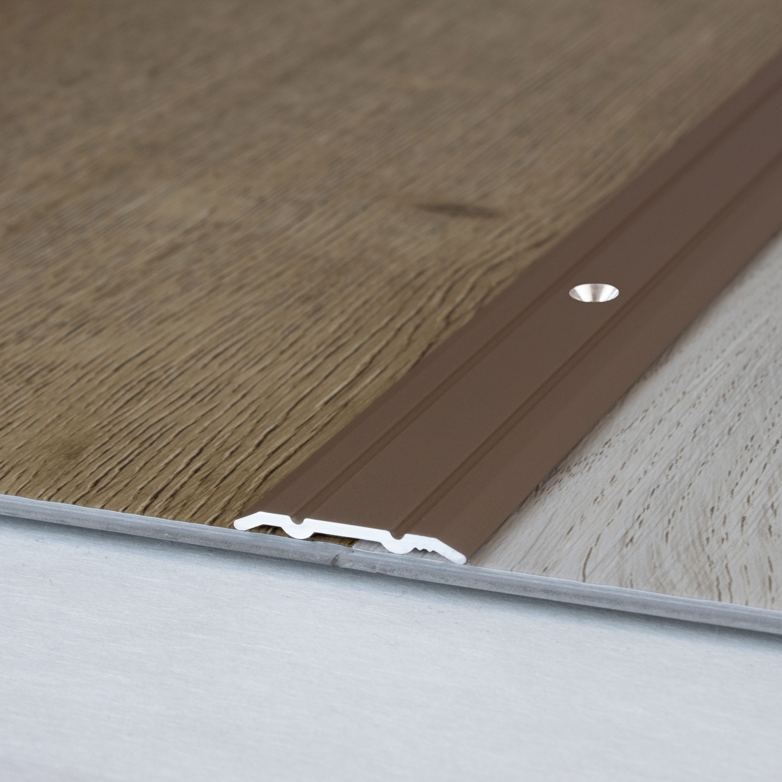 Perfil de transición Auer Alkmaar H 2,3 mm W 24,5 mm Riel de transición de aluminio anodizado