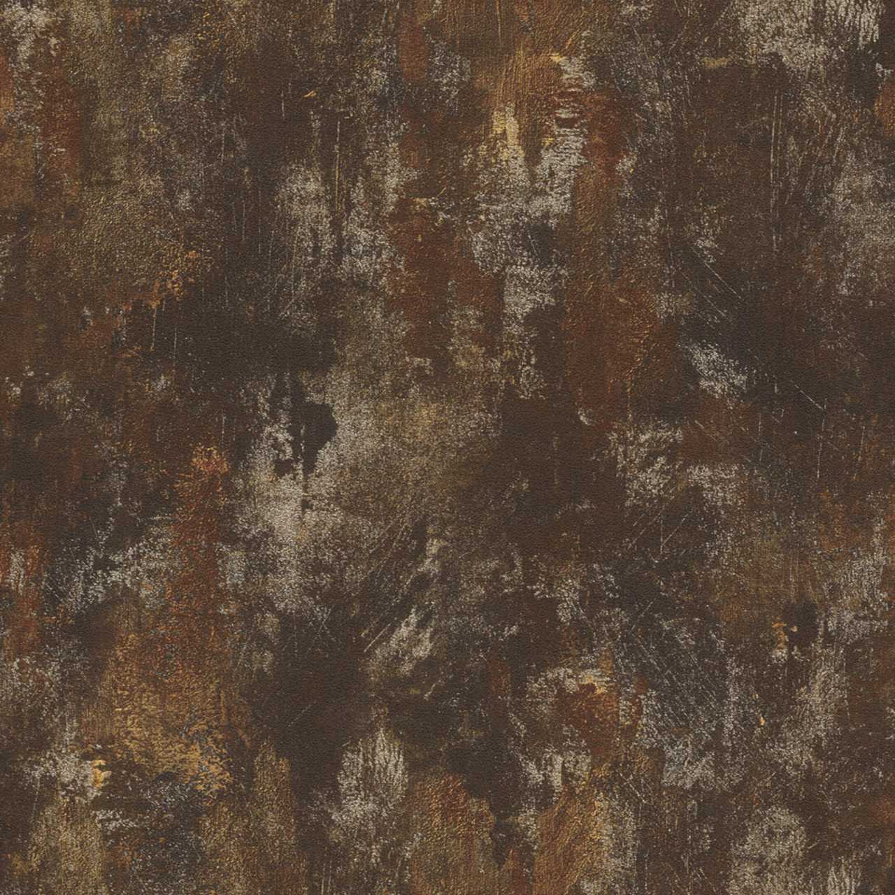 Rasch Estilo Art Déco 418224 Papel pintado no tejido Efecto hormigón 0,53 x 10,05 m Marrón
