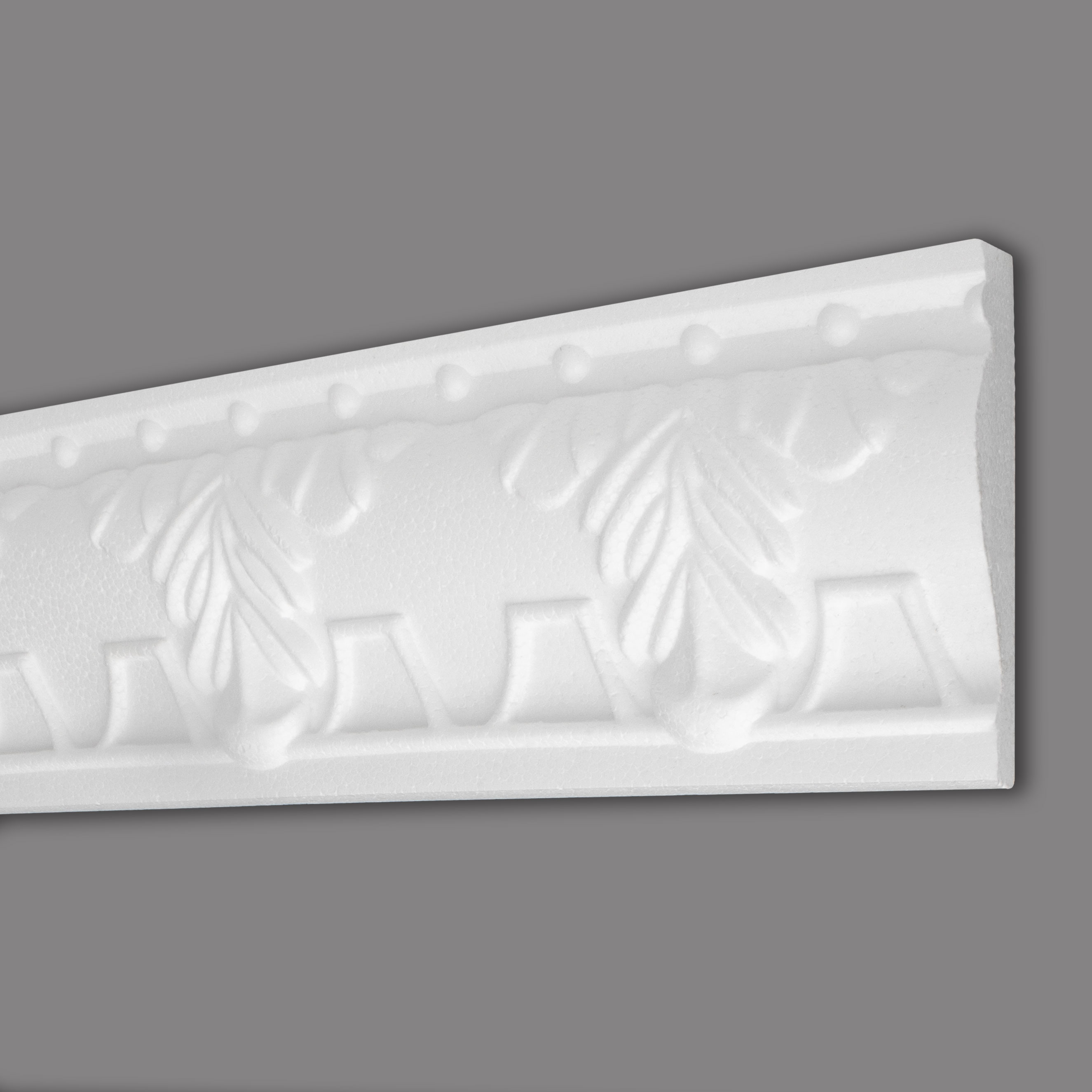 Moldura decorativa Marbet "B-17", moldura de pared de poliestireno, 17 x 75 x 2000 mm, blanca