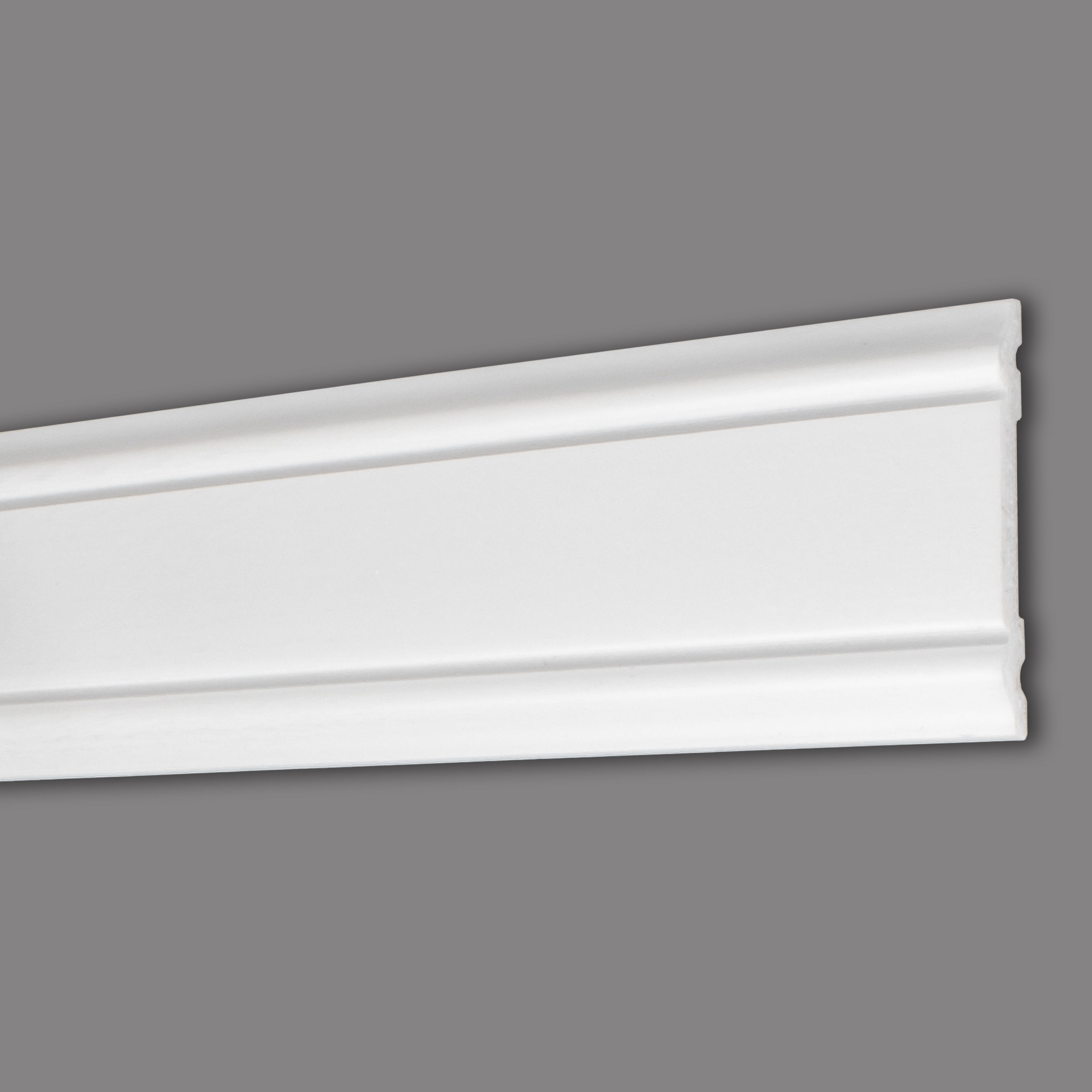 Moldura decorativa Marbet "HW-3", moldura de pared de poliestireno, 8 x 47 x 2000 mm, blanca