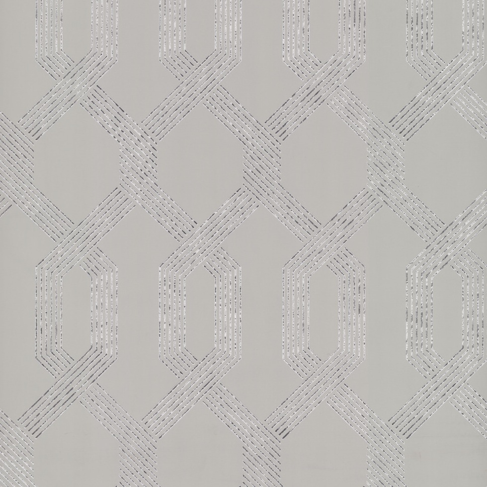 York Wallcoverings Blanco y negro Y6221204 Papel pintado no tejido Geométrico 0,53 x 10 m Gris